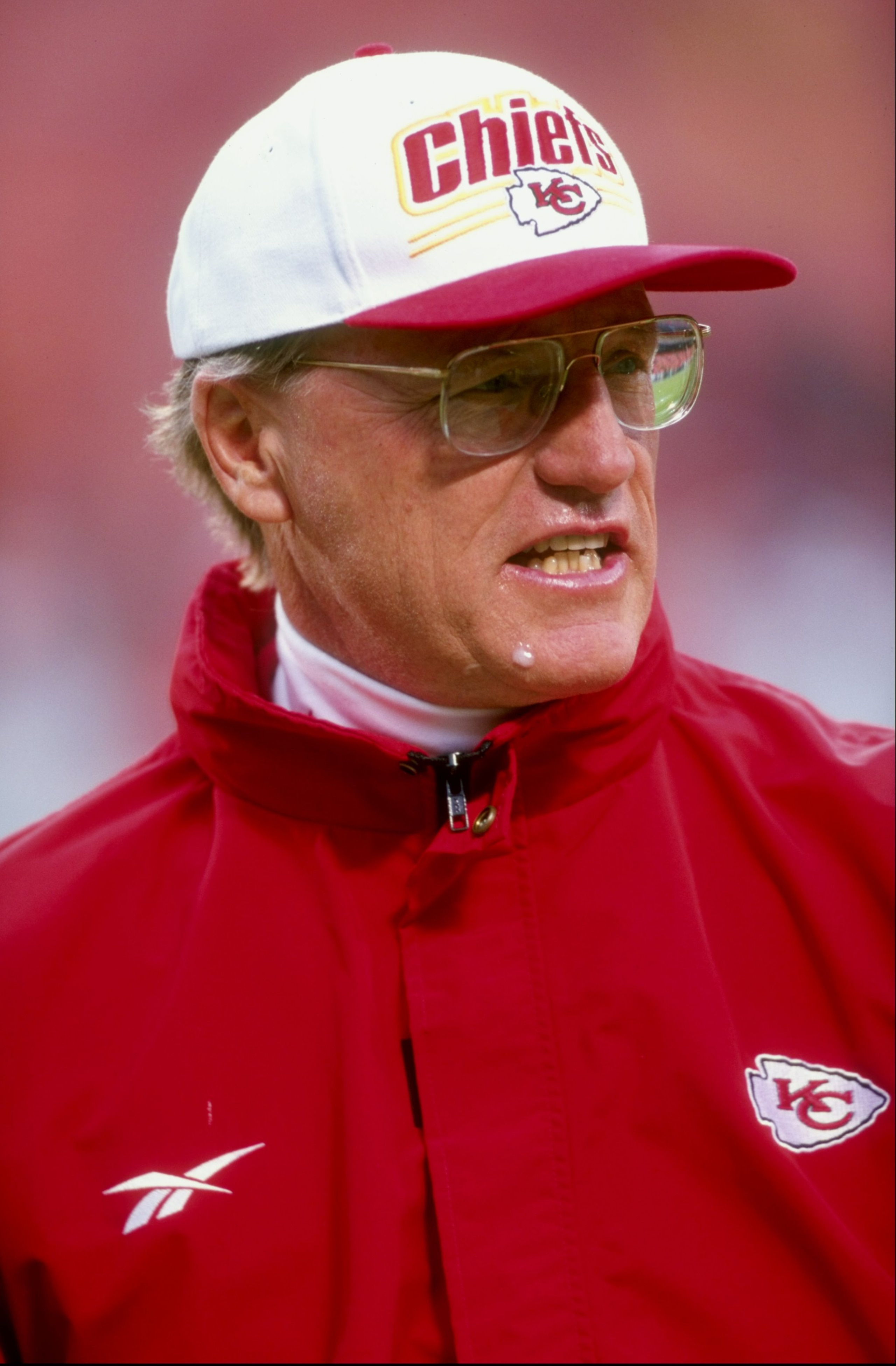 1 Nov 1998:  Head coach Marty Schottenheimer of the Kansas City Chiefs looks on during the game against the New York Jets at the Arrowhead Stadium in Kansas City, Missouri. The Jets defeated the Chiefs 20-17. Mandatory Credit: Stephen Dunn  /Allsport
