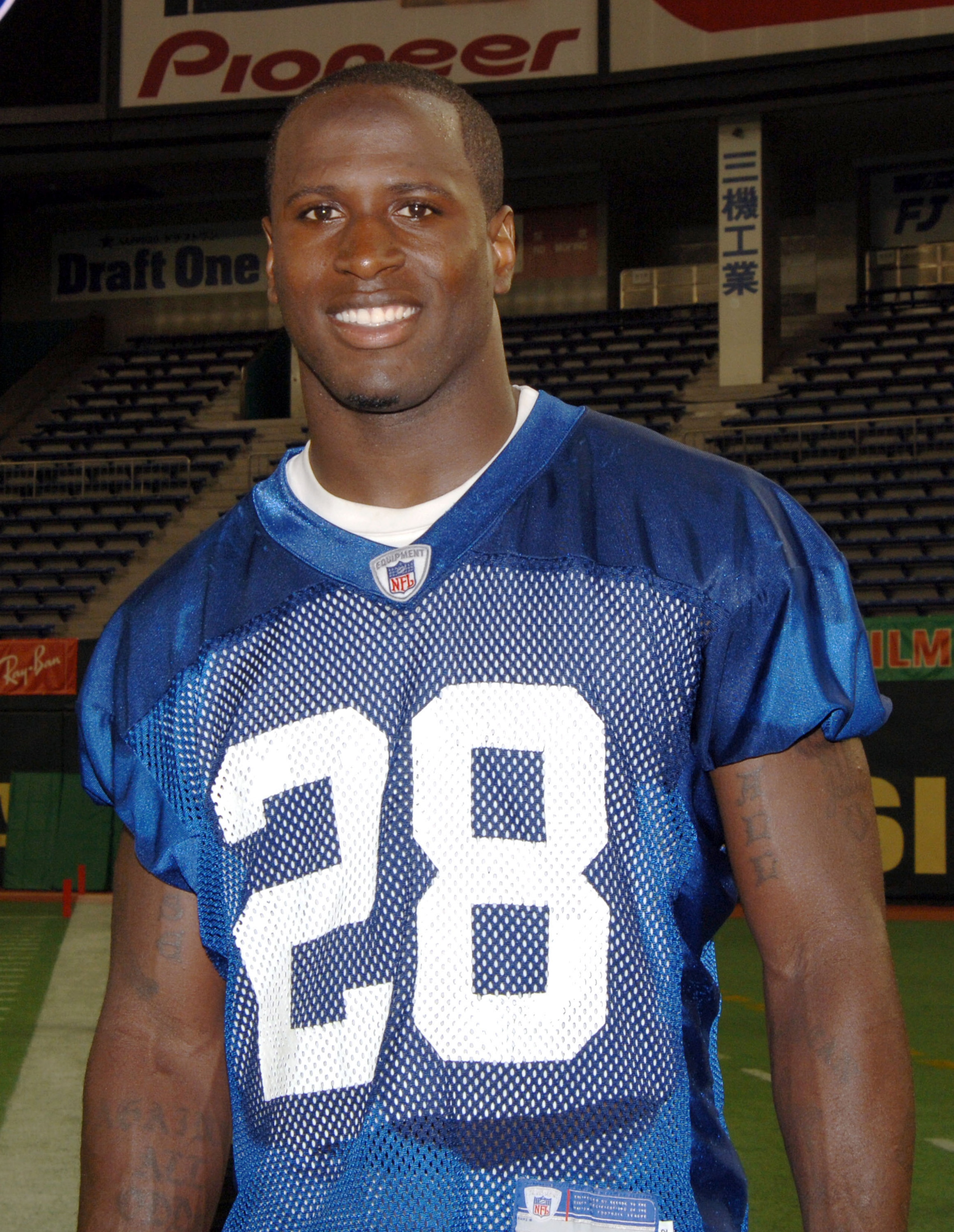 Indianapolis Colts defensive back Marlin Jackson, the team's number one draft pick,  during a practice on Friday, August 5, 2005 at the Tokyo Dome in Japan. (Photo by Al Messerschmidt/Getty Images) *** Local Caption ***