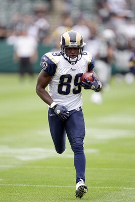 OAKLAND, CA - SEPTEMBER 19:  Mark Clayton #89 of the St. Louis Rams warms up before their game against the Oakland Raiders at the Oakland-Alameda County Coliseum on September 19, 2010 in Oakland, California.  (Photo by Ezra Shaw/Getty Images)