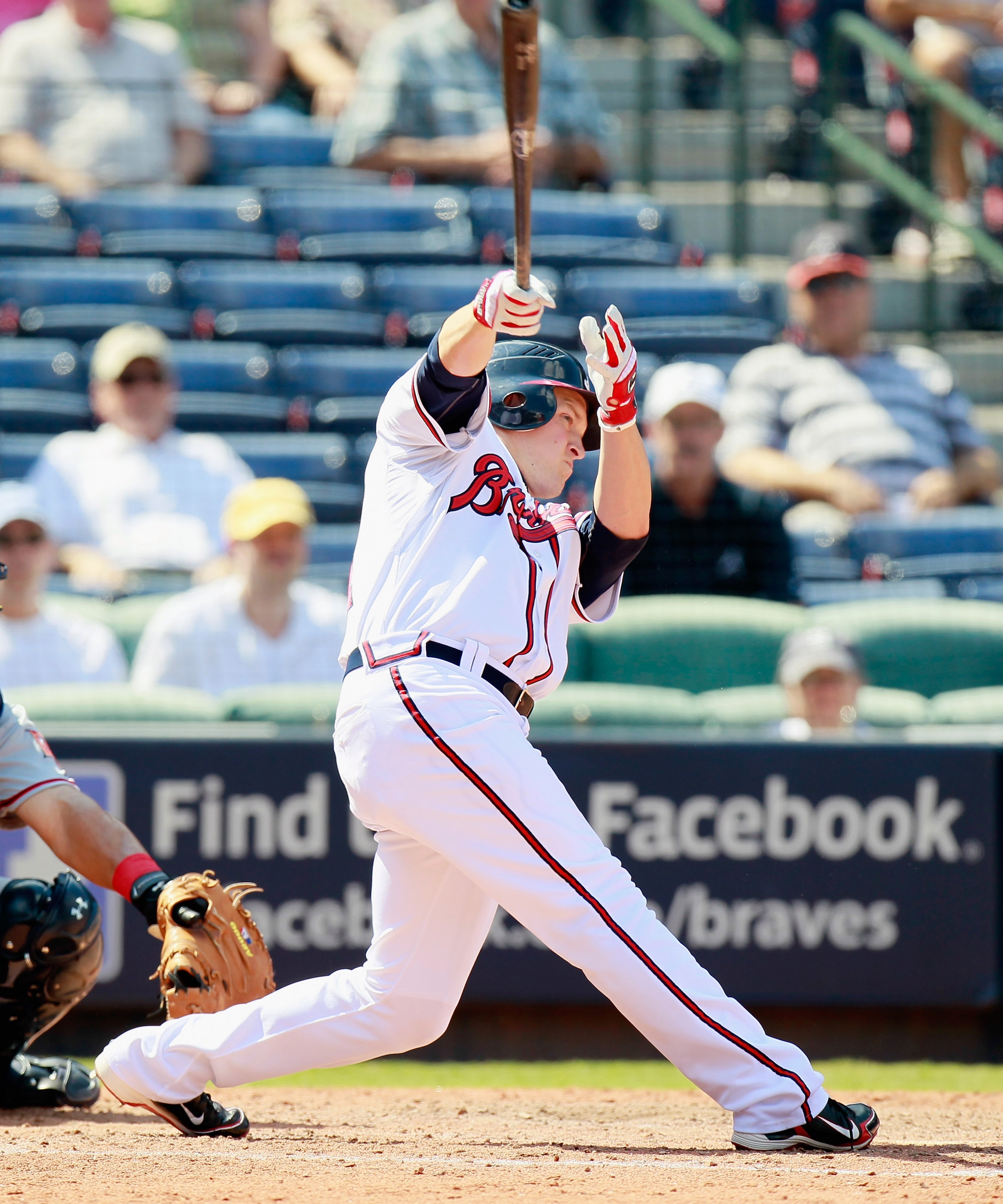 ATLANTA - SEPTEMBER 15:  Nate McLouth #24 of the Atlanta Braves against the Washington Nationals at Turner Field on September 15, 2010 in Atlanta, Georgia.  (Photo by Kevin C. Cox/Getty Images)