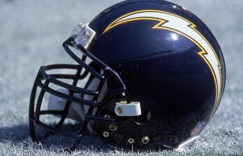 8 Oct 2000:  A close up view of a helmet of the San Diego Chargers taken on the field during the game against the Denver Broncos at the Qualcomm Stadium in San Diego, California. The Broncos defeated the Chargers 21-7.Mandatory Credit: Stephen Dunn  /Alls