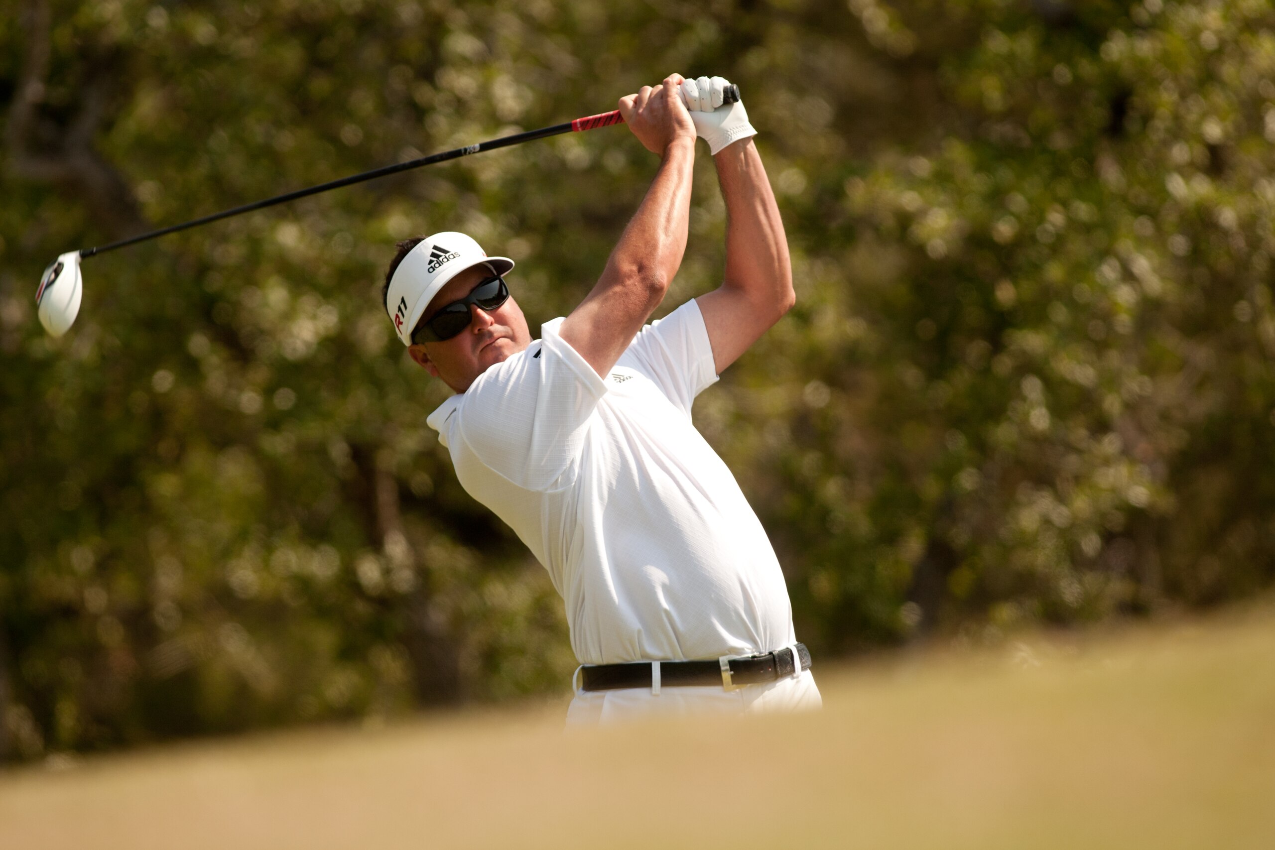 SAN ANTONIO, TX - APRIL 17: Pat Perez follows through on a tee shot during the final round of the Valero Texas Open at the AT&T Oaks Course at TPC San Antonio on April 17, 2011 in San Antonio, Texas. (Photo by Darren Carroll/Getty Images) SAN ANTONIO, TX - APRIL 17: Pat Perez follows through on a tee shot during the final round of the Valero Texas Open at the AT&T Oaks Course at TPC San Antonio on April 17, 2011 in San Antonio, Texas. (Photo by Darren Carroll/Getty Images)