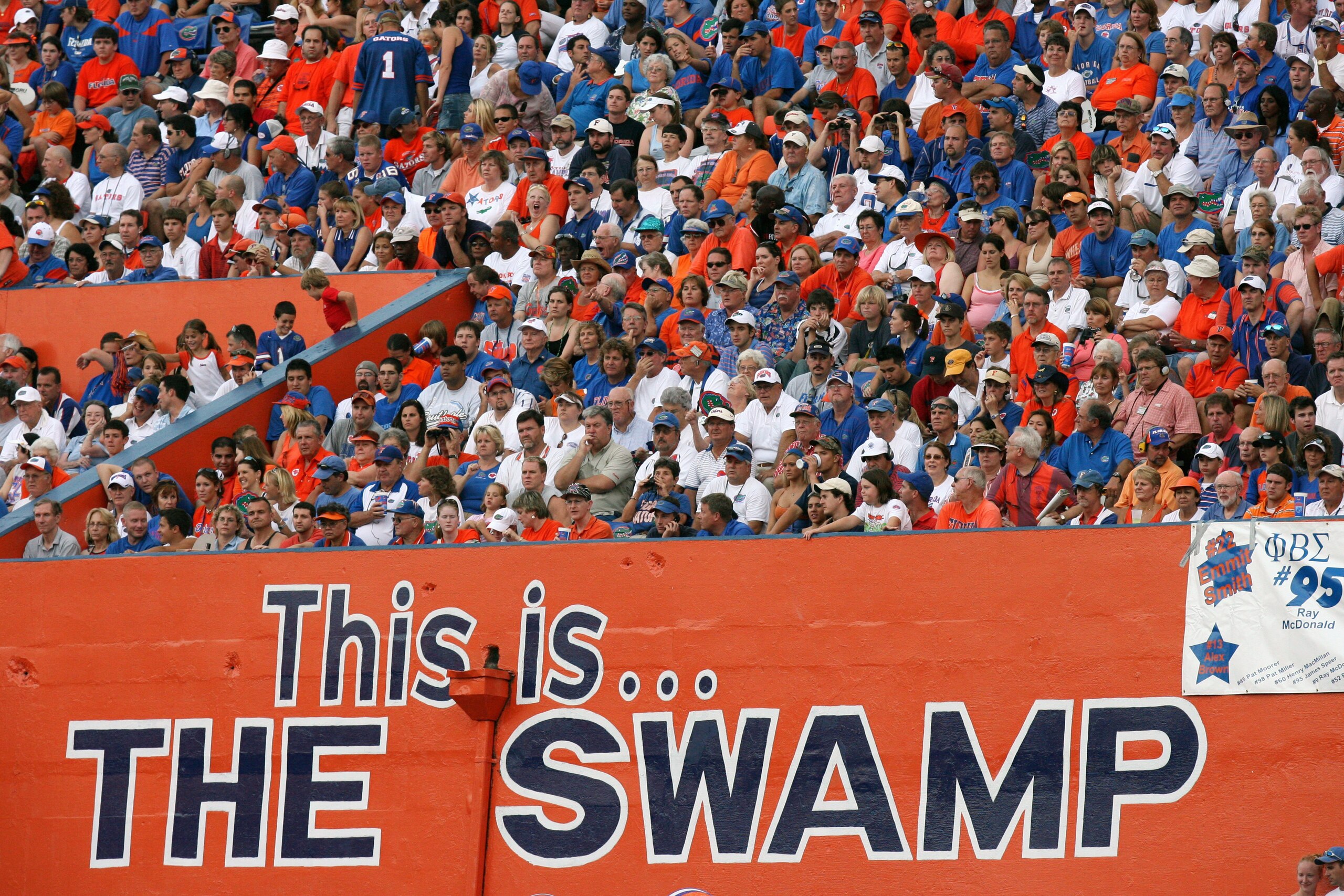 GAINESVILLE, FL - SEPTEMBER 2:  University of Florida Gators fans watch the action during the game against the Southern Miss Golden Eagles at Ben Hill Griffin Stadium on September 2, 2006 in Gainesville, Florida.  The Gators defeated the Eagles 34-7.  (Ph