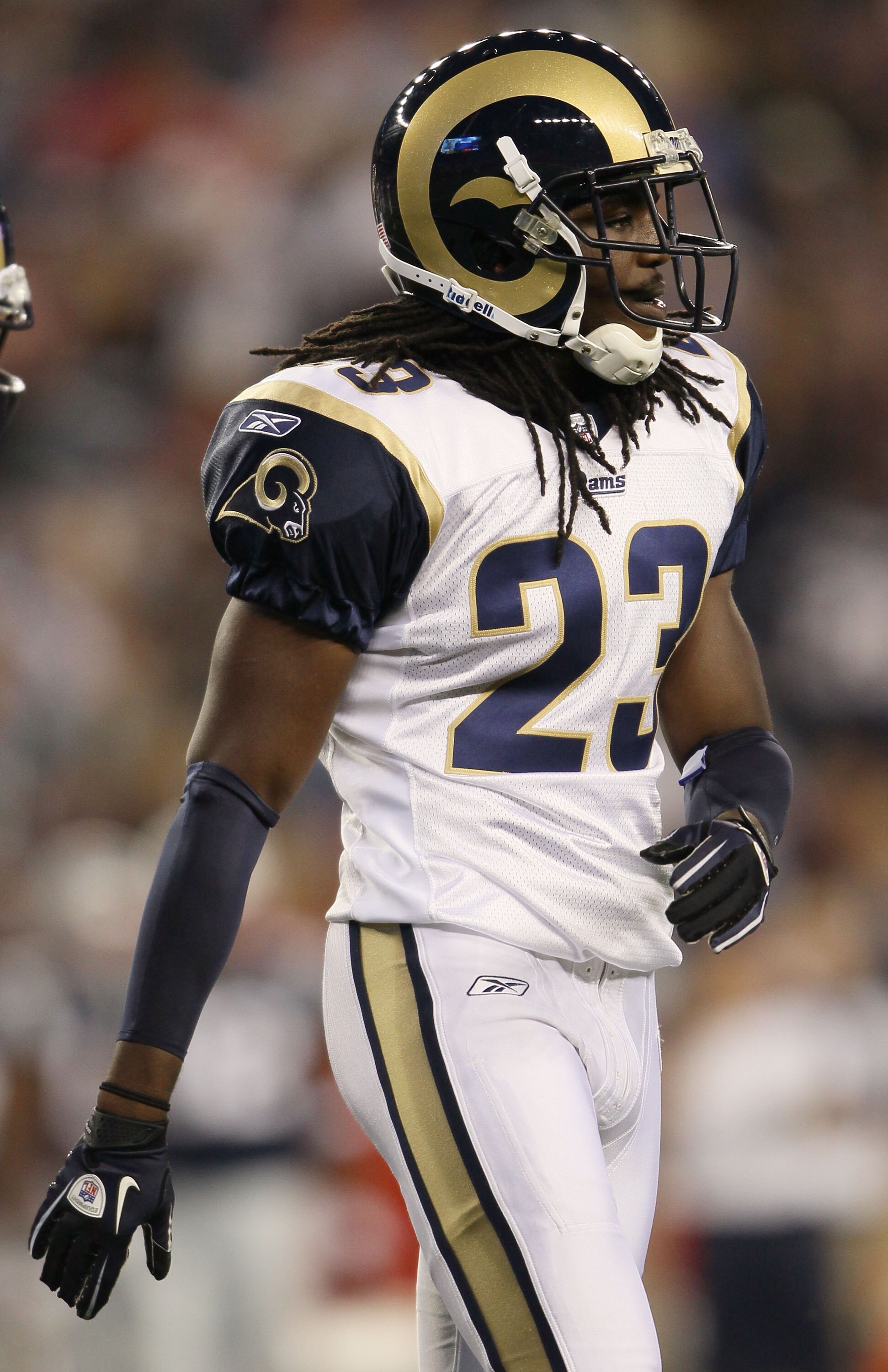 FOXBORO, MA - AUGUST 26:  Jerome Murphy #23 of the St. Louis Rams looks on during the second half against the New England Patriots on August 26, 2010 at Gillette Stadium in Foxboro, Massachusetts. The Rams defeated the Patriots 36-35.  (Photo by Elsa/Gett