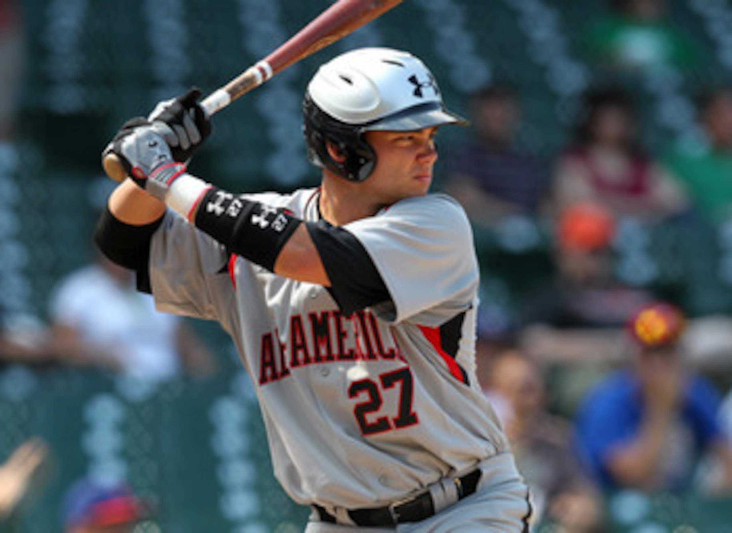 Dante Bichette Jr. has one of the most powerful swings in the 2011 high-school class. Dante Bichette Jr. has one of the most powerful swings in the 2011 high-school class.