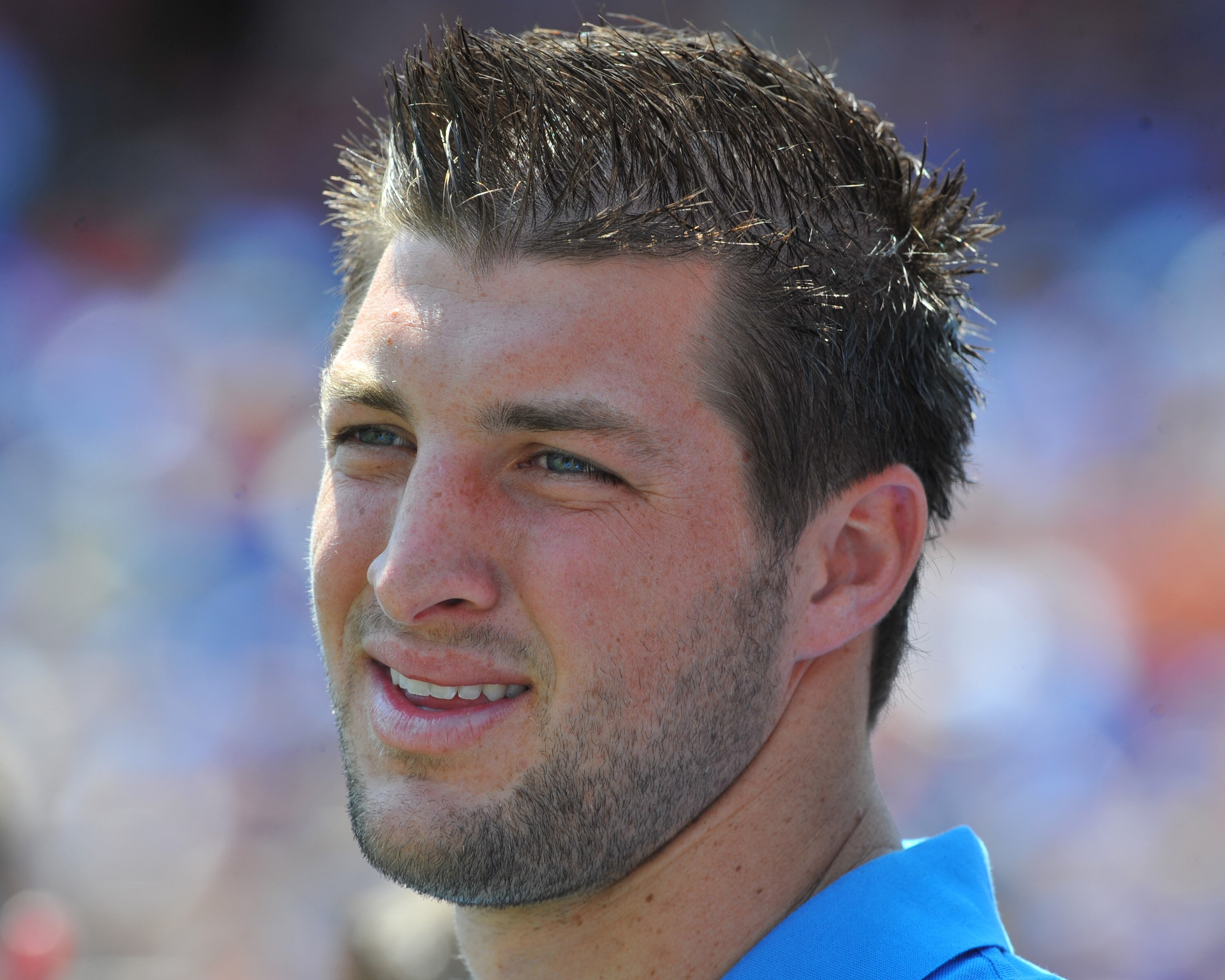 GAINESVILLE, FL - APRIL 9:  Quarterback Tim Tebow watches the Florida Gators Orange and Blue spring football game April 9, 2011 at Ben Hill Griffin Stadium at Gainesville, Florida.  (Photo by Al Messerschmidt/Getty Images)
