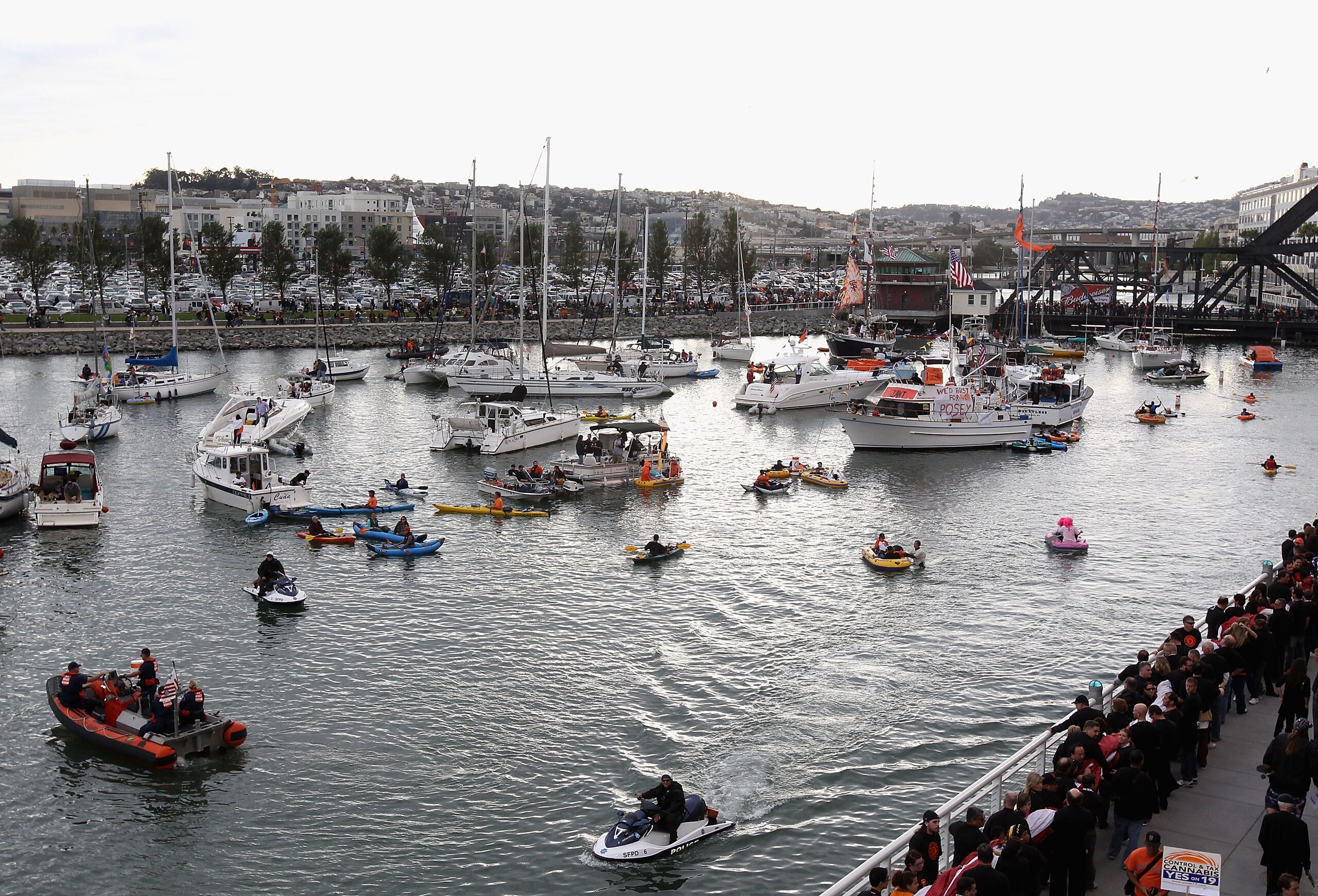 SAN FRANCISCO - OCTOBER 28:  General view of McCovey Cove outside of AT&T Park before Game Two of the 2010 MLB World Series between the San Francisco Giants and the Texas Rangers on October 28, 2010 in San Francisco, California.  (Photo by Christian Peter