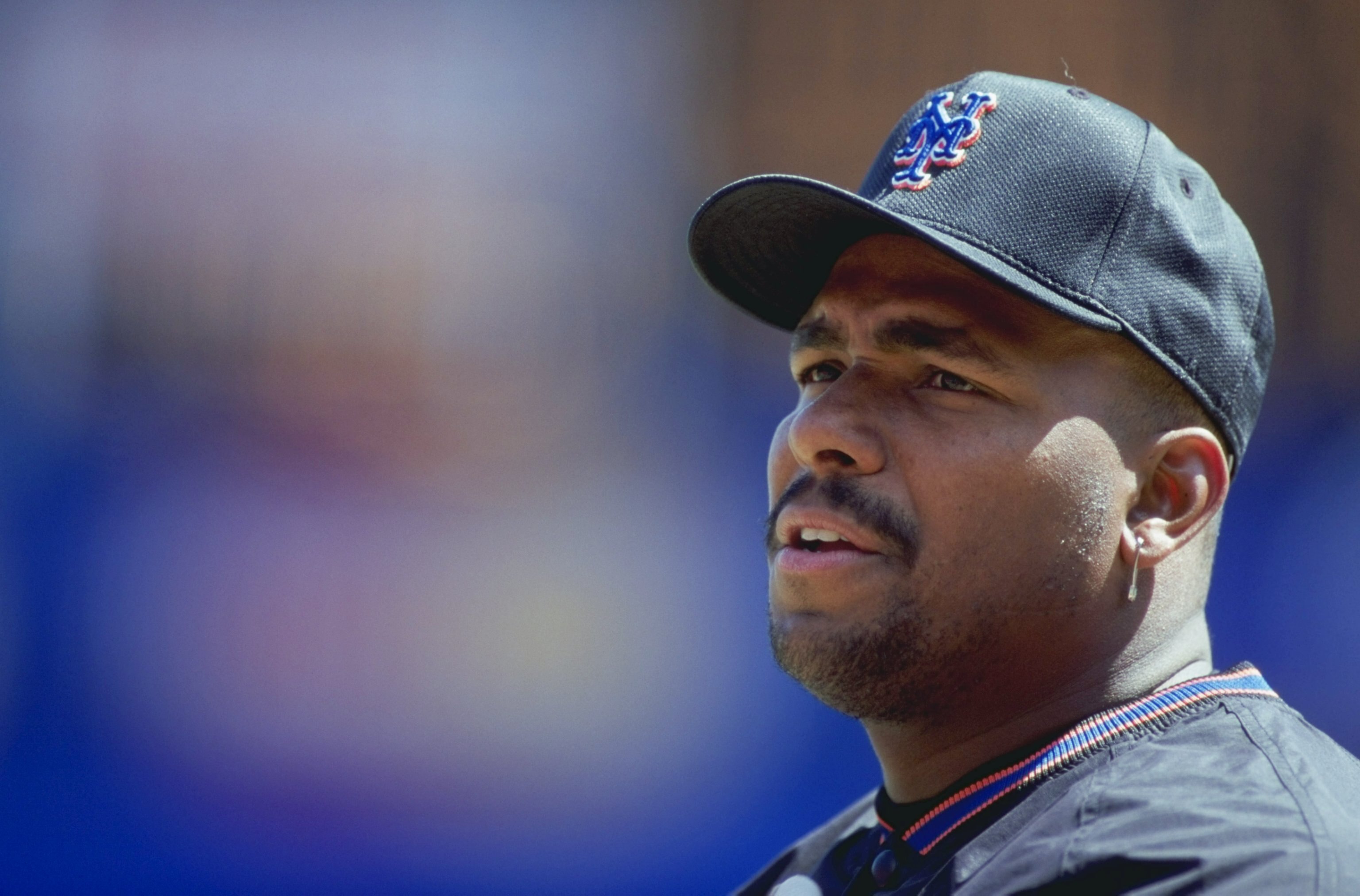 19 Apr 1999: Bobby Bonilla #25 of the New York Mets looks on during the game against the Montreal Expos at the Shea Stadium in Flushing, New York. The Expos defeated the Mets 4-2. Mandatory Credit: Al Bello  /Allsport