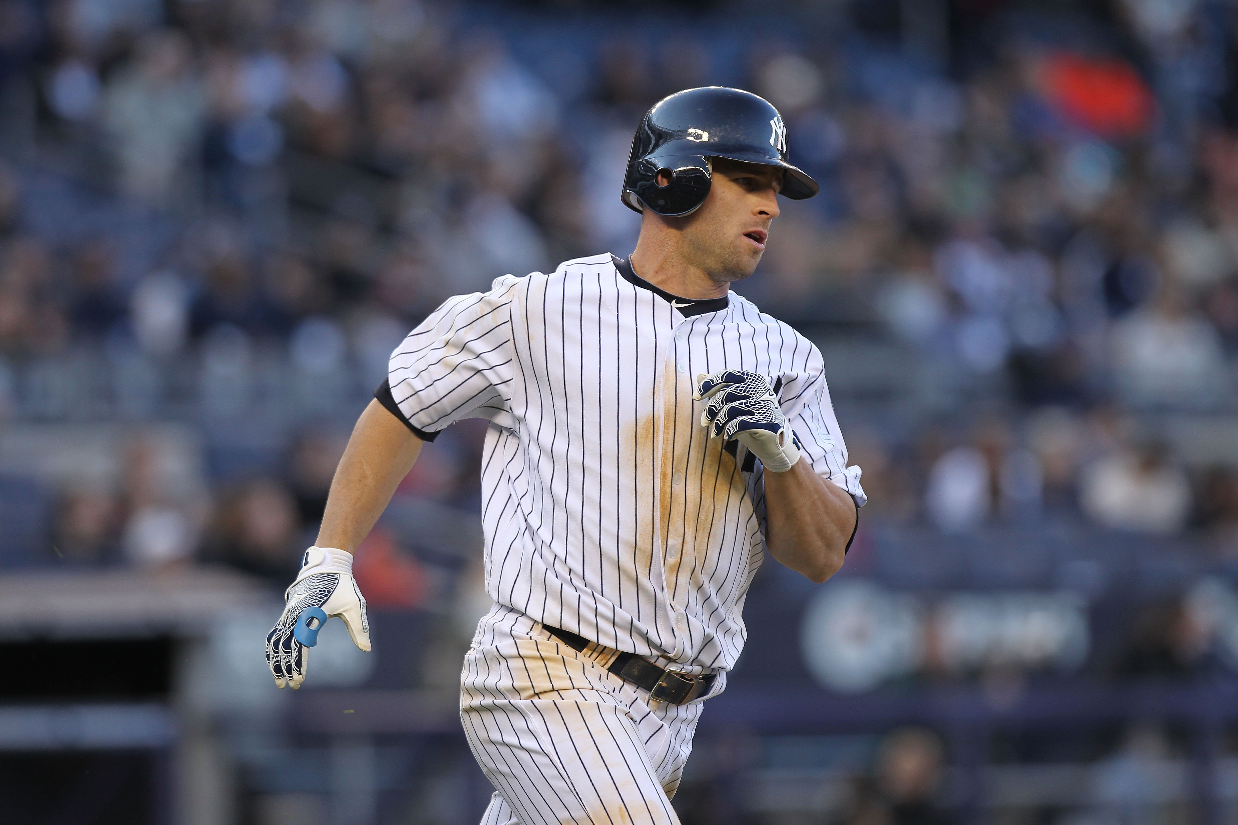 NEW YORK, NY - APRIL 02: Brett Gardner #11 of the New York Yankees against the Detroit Tigers at Yankee Stadium on April 2, 2011 in the Bronx borough of New York City.  (Photo by Nick Laham/Getty Images)
