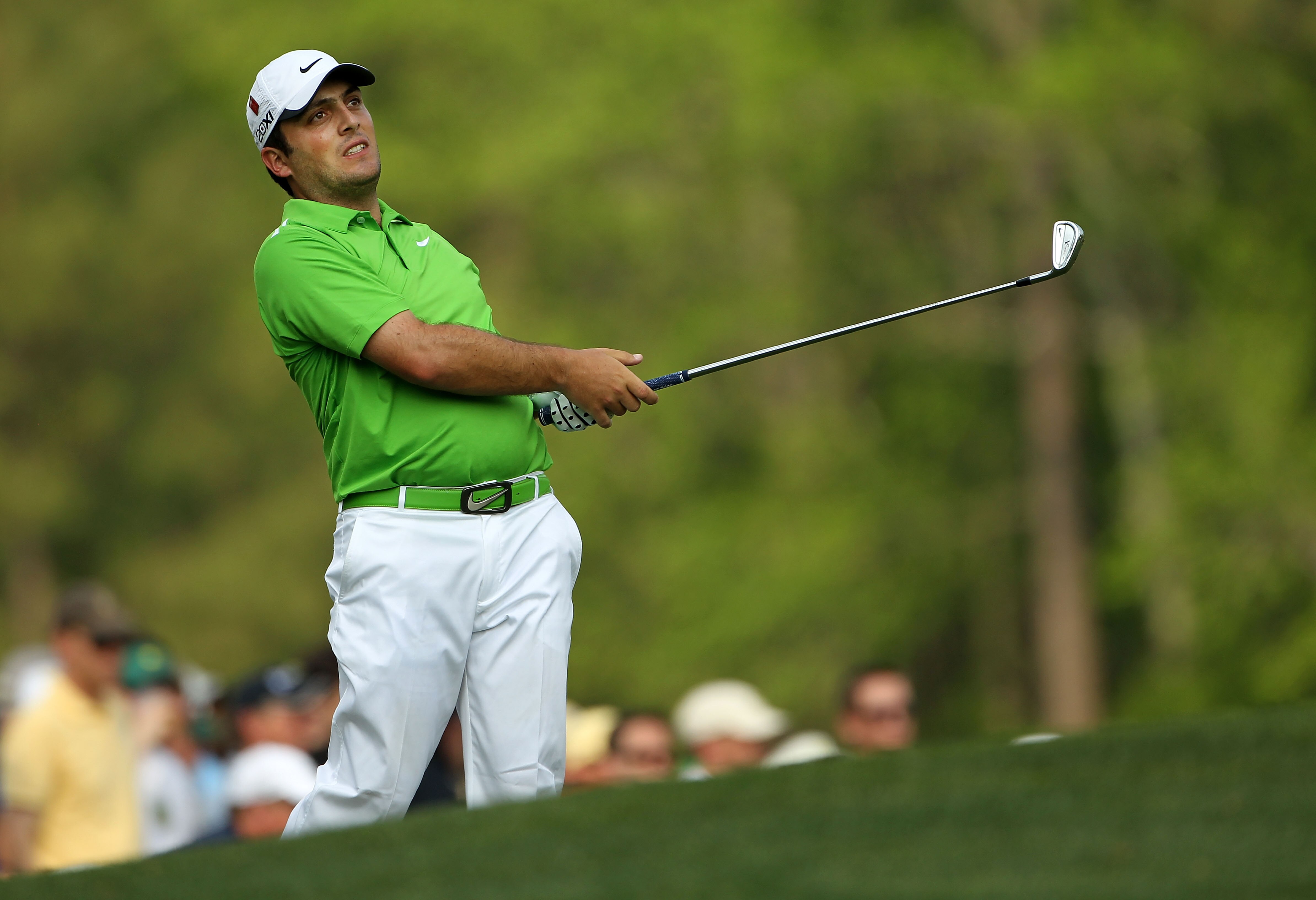 AUGUSTA, GA - APRIL 08:  Francesco Molinari of Italy watches his tee shot on the 12th hole during the second round of the 2011 Masters Tournament at Augusta National Golf Club on April 8, 2011 in Augusta, Georgia.  (Photo by Jamie Squire/Getty Images)