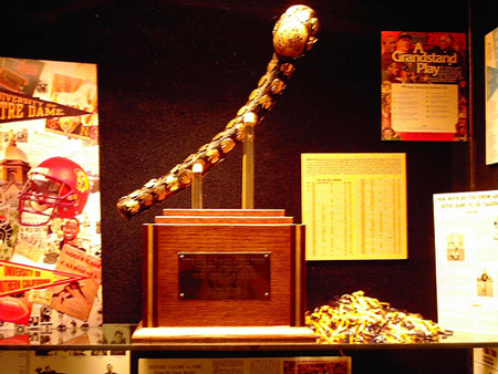 Notre Dame - USC Trophy:  Jeweled Shillelagh introduced in 1952