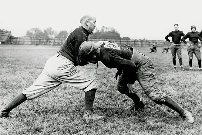 Knute Rockne in 1926 getting ready to play USC