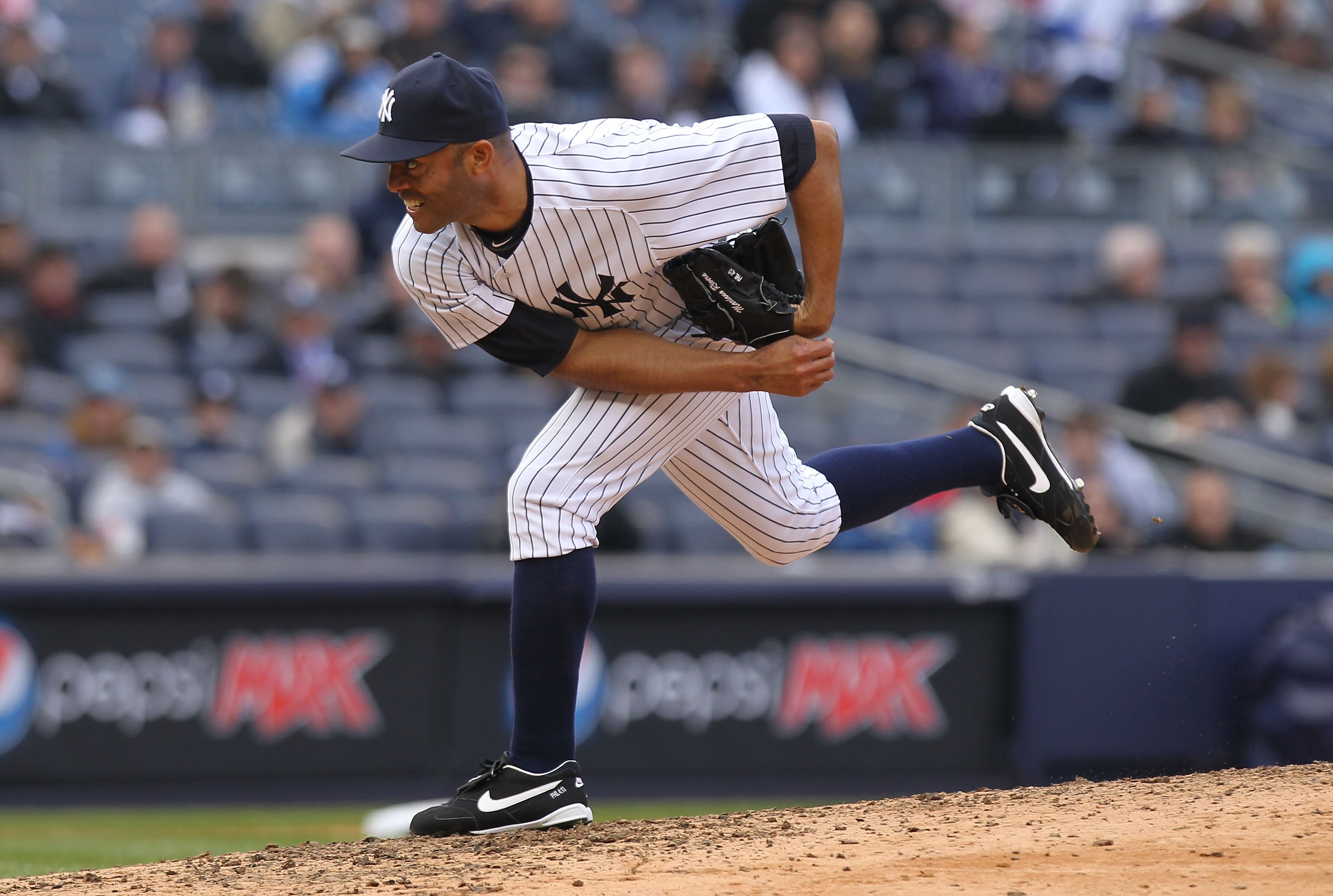 NEW YORK, NY - APRIL 07:  Mariano Rivera #42 of the New York Yankees pitches against the Minnesota Twins at Yankee Stadium on April 7, 2011 in the Bronx borough of New York City.  (Photo by Nick Laham/Getty Images)