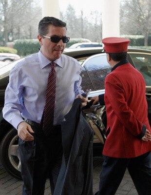 CHANTILLY, VA - MARCH 02:  Washington Redskins owner Dan Snyder arrives at a hotel for a meeting with NFL owners on March 2, 2011 in Chantilly, Virginia. The NFL owners are meeting in Chantilly to discuss negotiations with the players union about a collec