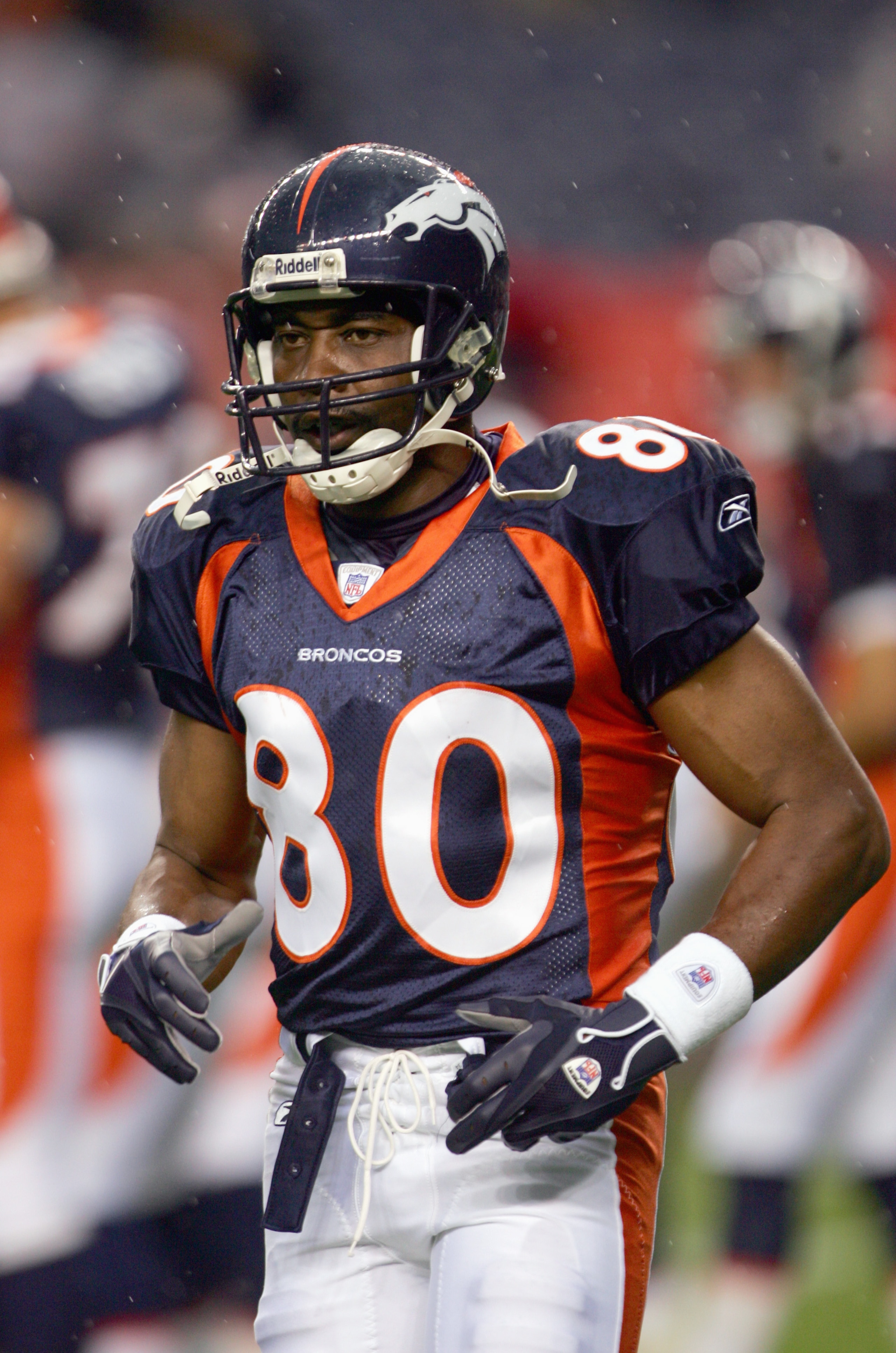 DENVER - AUGUST 19:  Rod Smith #80 of the Denver Broncos moves on the field against the Tennessee Titans during preseason NFL action on August 19, 2006 at Mile High Stadium at Invesco Field in Denver, Colorado.  (Photo by: Doug Pensinger/Getty Images)