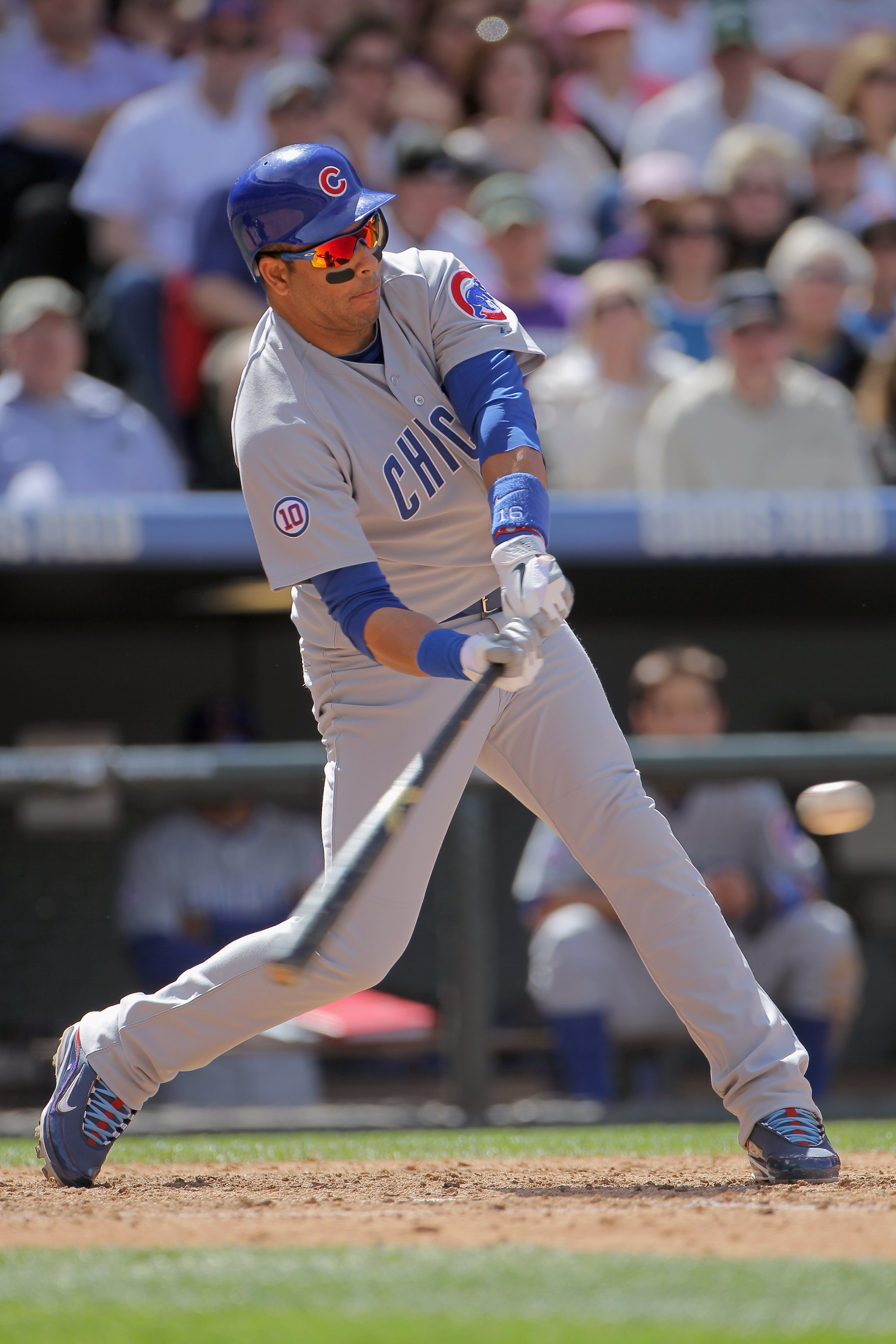 DENVER, CO - APRIL 17:  Aramis Ramirez #16 of the Chicago Cubs takes an at bat against the Colorado Rockies at Coors Field on April 17, 2011 in Denver, Colorado.  (Photo by Doug Pensinger/Getty Images)