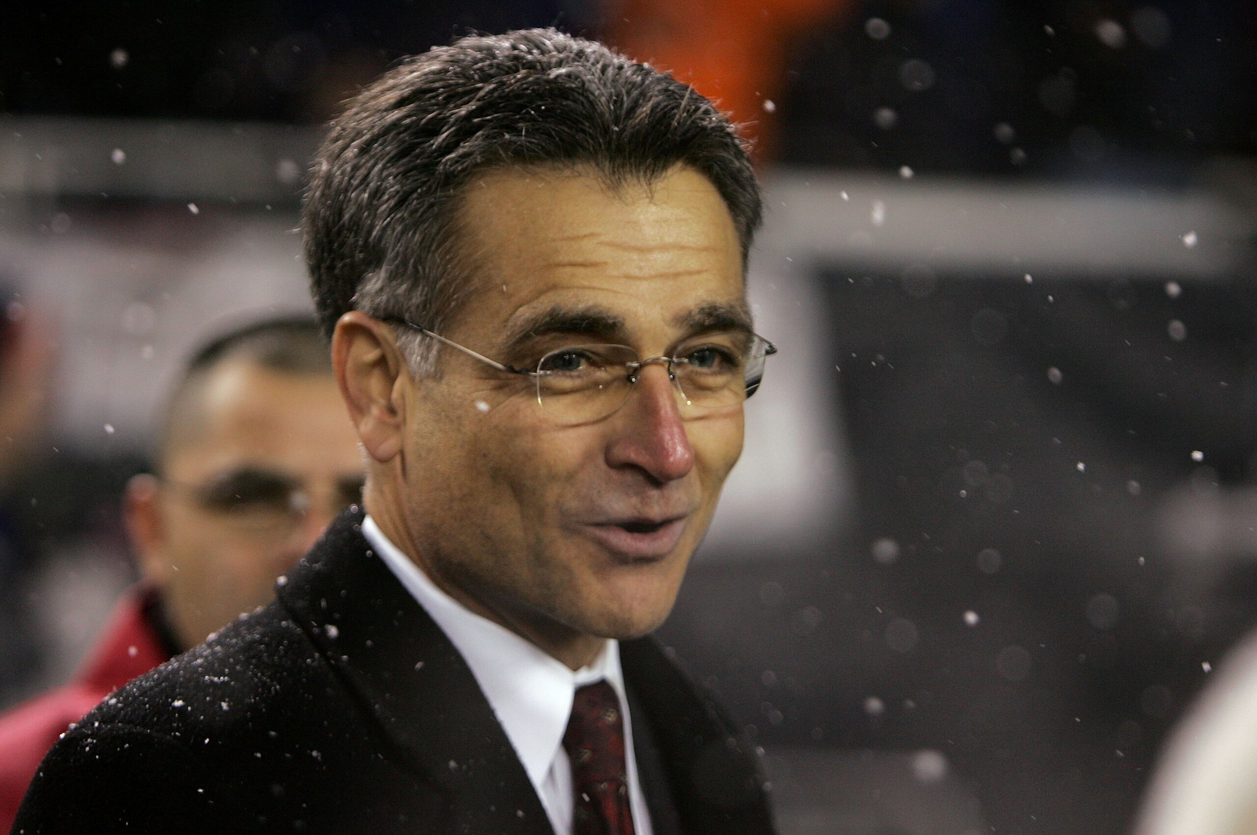 CHICAGO - JANUARY 21:  General Manager of the Chicago Bears Jerry Angelo looks on after defeating the New Orleans Saints in the NFC Championship Game January 21, 2007 at Soldier Field in Chicago, Illinois.  (Photo by Jonathan Daniel/Getty Images)