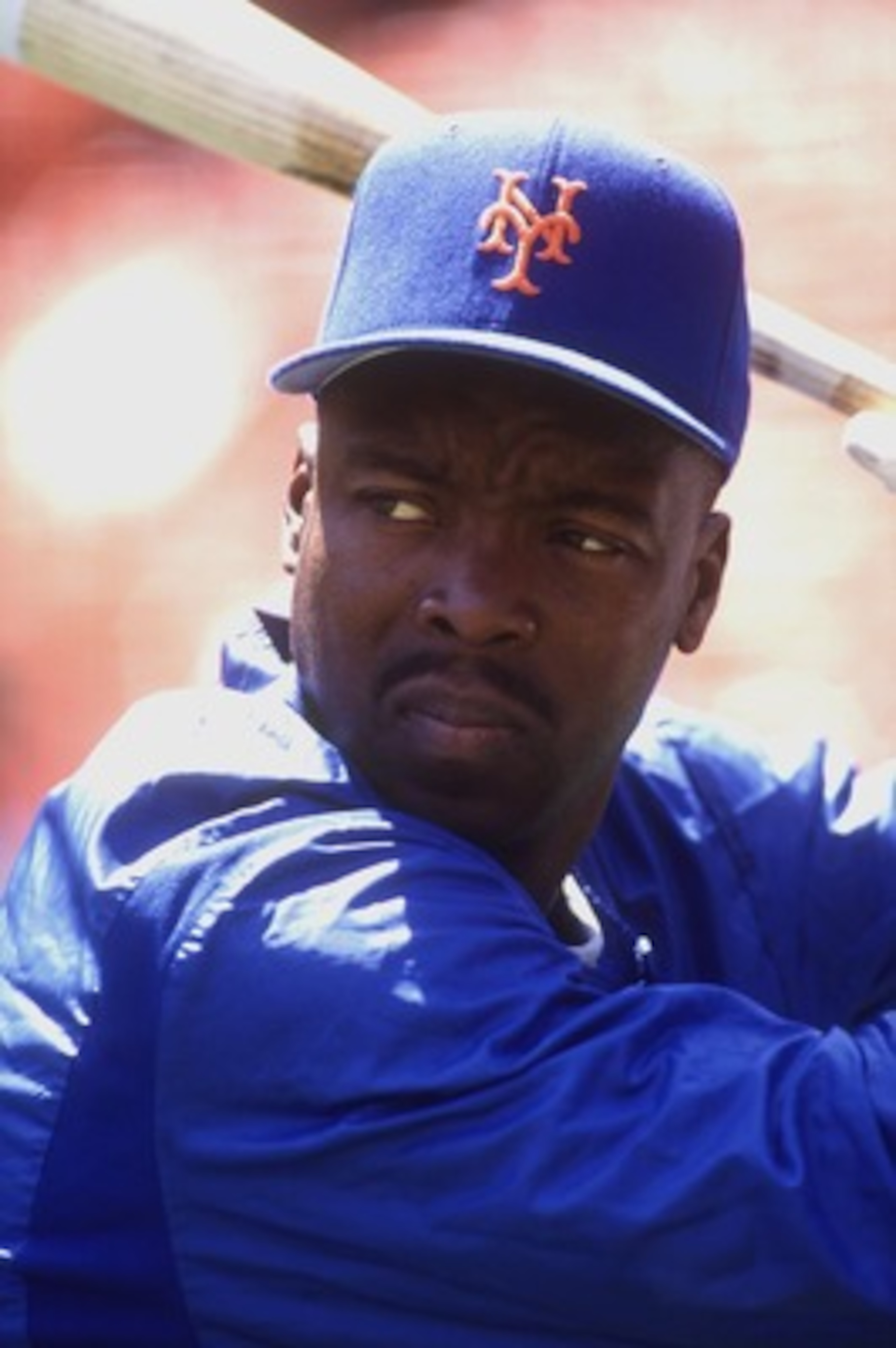 15 Jul 1993: Former New York Met''s outfielder Vince Coleman performs some batting warmups before a game against the Giants.