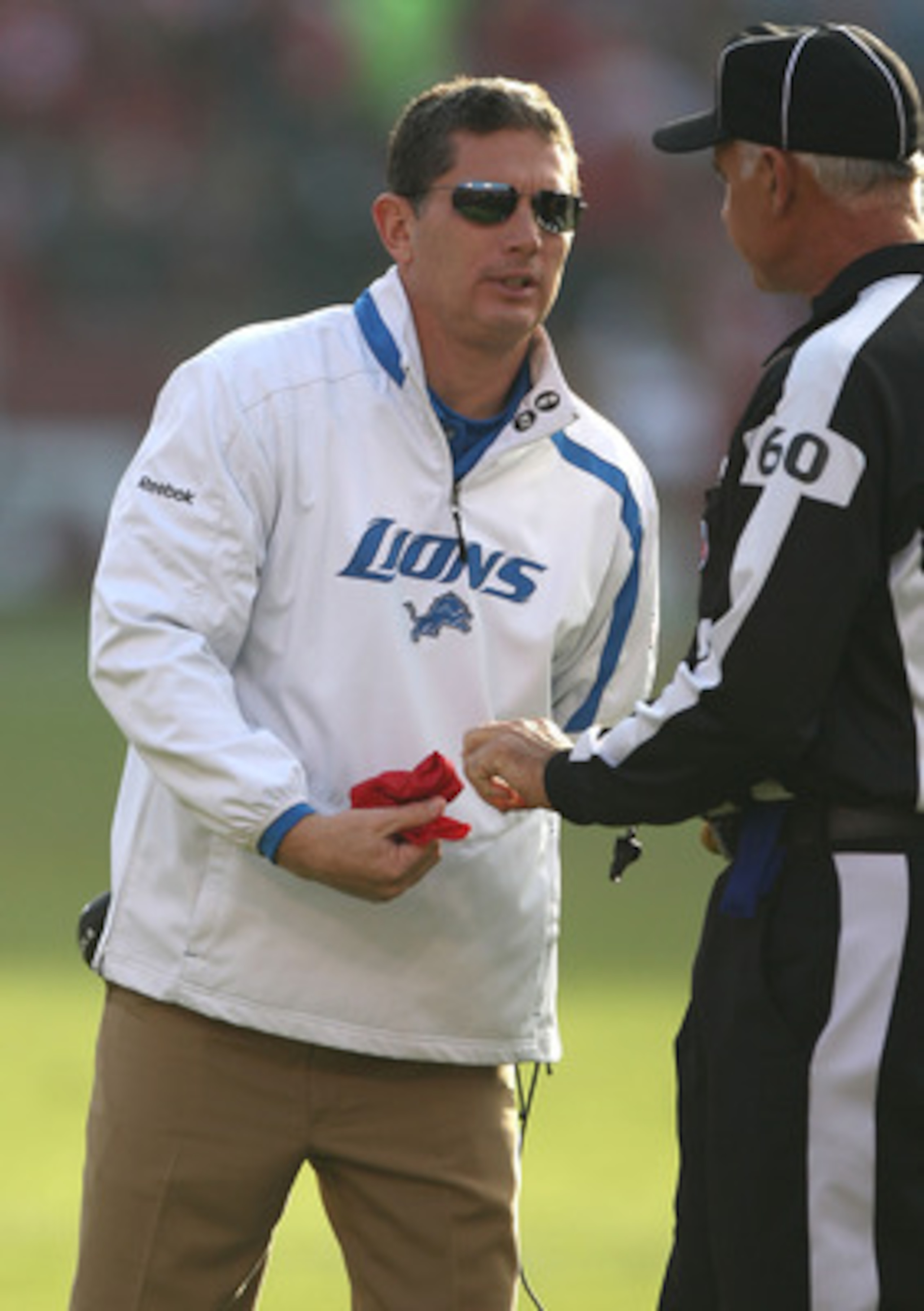 SAN FRANCISCO - DECEMBER 27:  Head coach Jim Schwartz of the Detroit Lions looks on against the San Francisco 49ers during an NFL game at Candlestick Park on December 27, 2009 in San Francisco, California.  (Photo by Jed Jacobsohn/Getty Images)