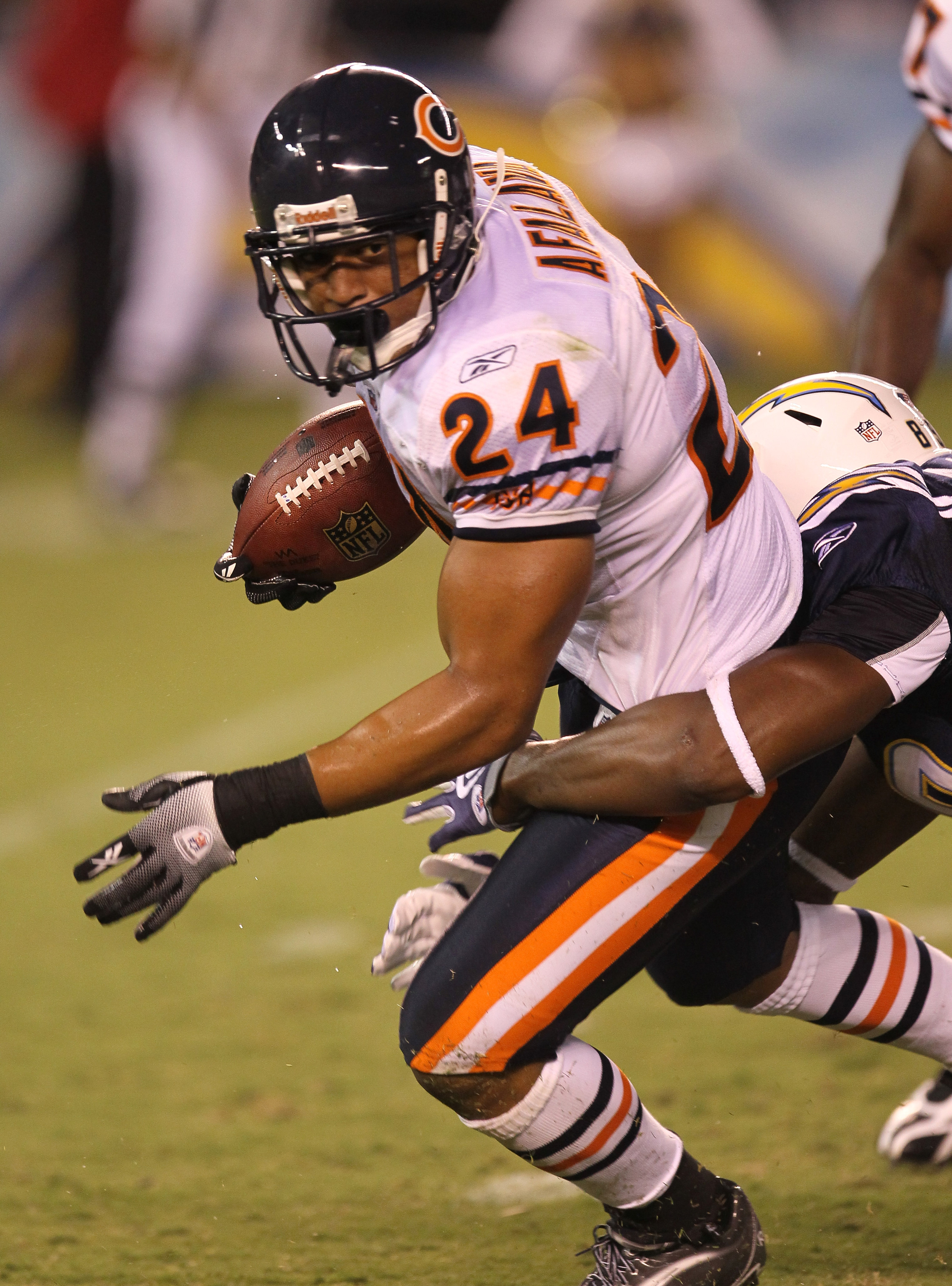 SAN DIEGO - AUGUST 14: Safety Al Afalava #24 of the Chicago Bears intercepts a pass against the San Diego Chargers on August 14, 2010 at Qualcomm Stadium in San Diego, California. The Chargers won 25-10. (Photo by Stephen Dunn/Getty Images) SAN DIEGO - AUGUST 14: Safety Al Afalava #24 of the Chicago Bears intercepts a pass against the San Diego Chargers on August 14, 2010 at Qualcomm Stadium in San Diego, California. The Chargers won 25-10. (Photo by Stephen Dunn/Getty Images)