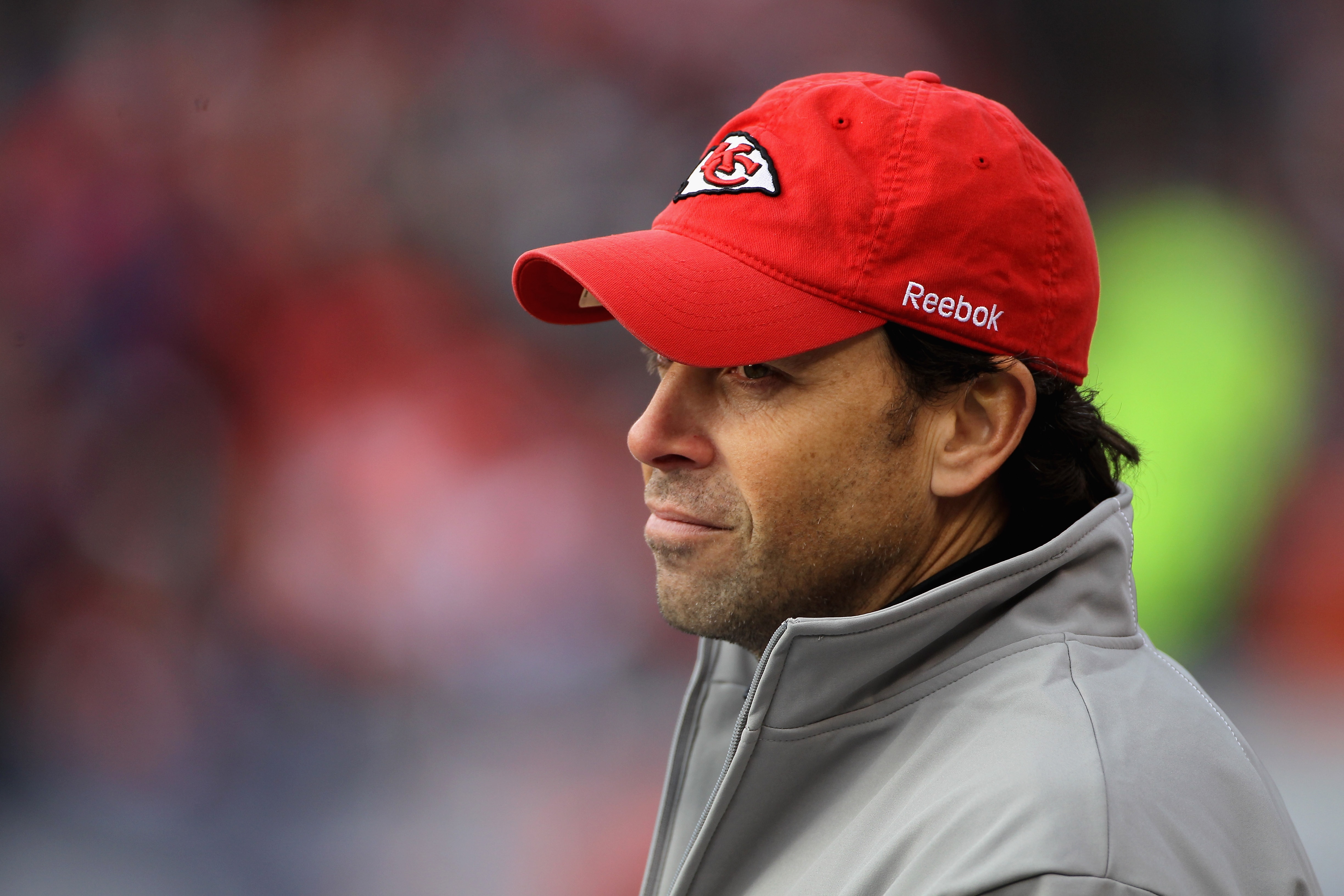 DENVER - NOVEMBER 14:  Head coach Todd Haley of the Kansas City Chiefs leads his team against the Denver Broncos at INVESCO Field at Mile High on November 14, 2010 in Denver, Colorado. The Broncos defeated the Chiefs 49-29.  (Photo by Doug Pensinger/Getty