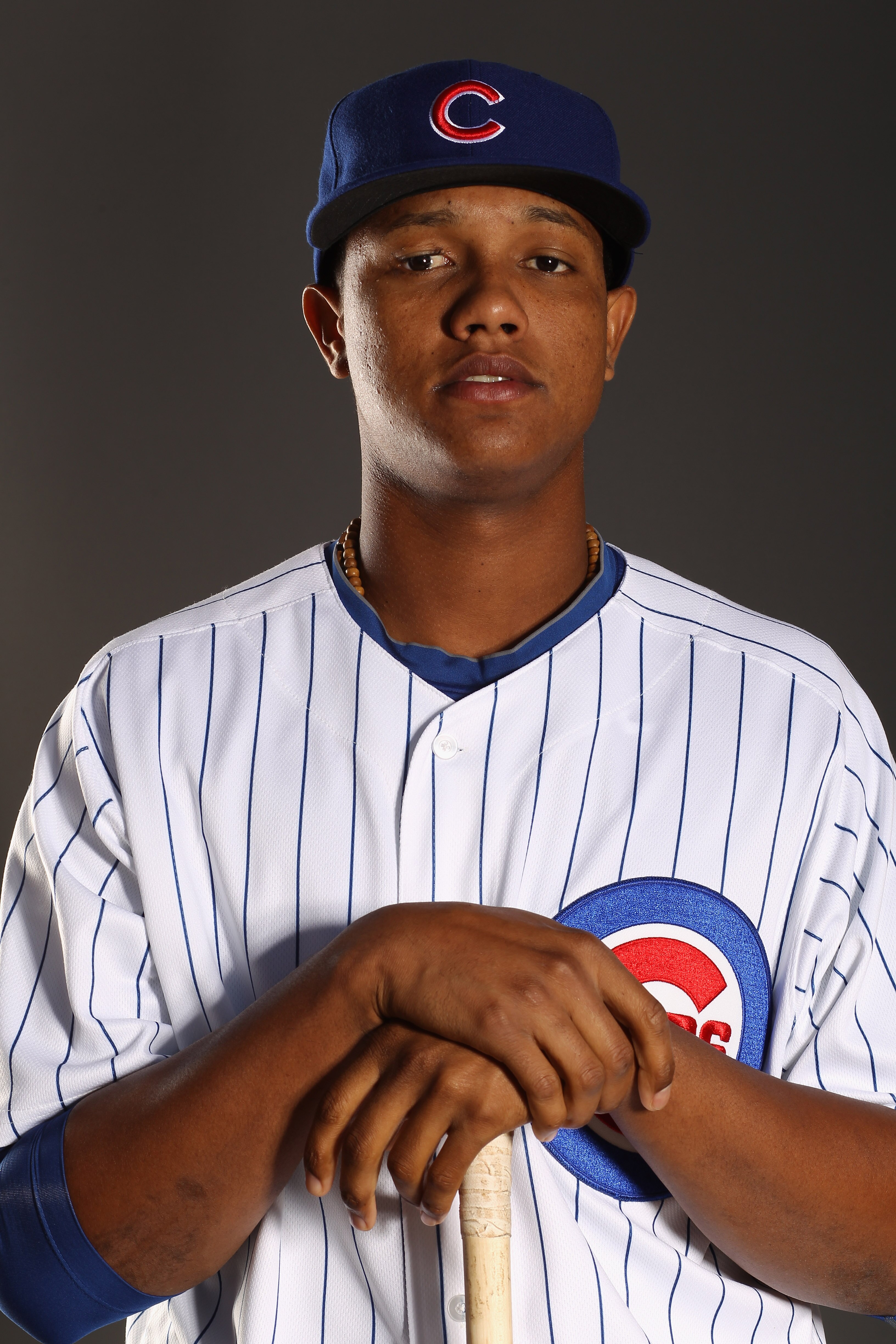 MESA, AZ - FEBRUARY 22:  Starlin Castro #13 of the Chicago Cubs poses for a portrait during media photo day at Finch Park on February 22, 2011 in Mesa, Arizona.  (Photo by Ezra Shaw/Getty Images)