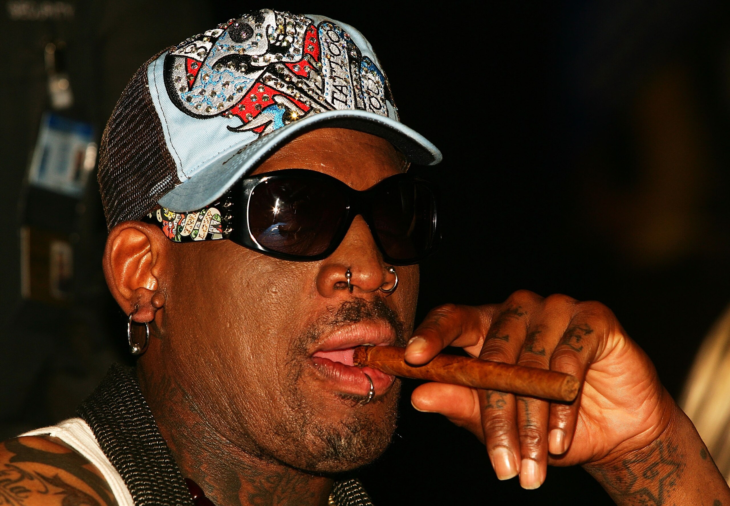 SYDNEY, AUSTRALIA - MARCH 20: Dennis Rodman attends the Battle of the Codes poker game held at Star City March 20, 2008 in Sydney, Australia. (Photo by Matt King/Getty Images) SYDNEY, AUSTRALIA - MARCH 20: Dennis Rodman attends the Battle of the Codes poker game held at Star City March 20, 2008 in Sydney, Australia. (Photo by Matt King/Getty Images)