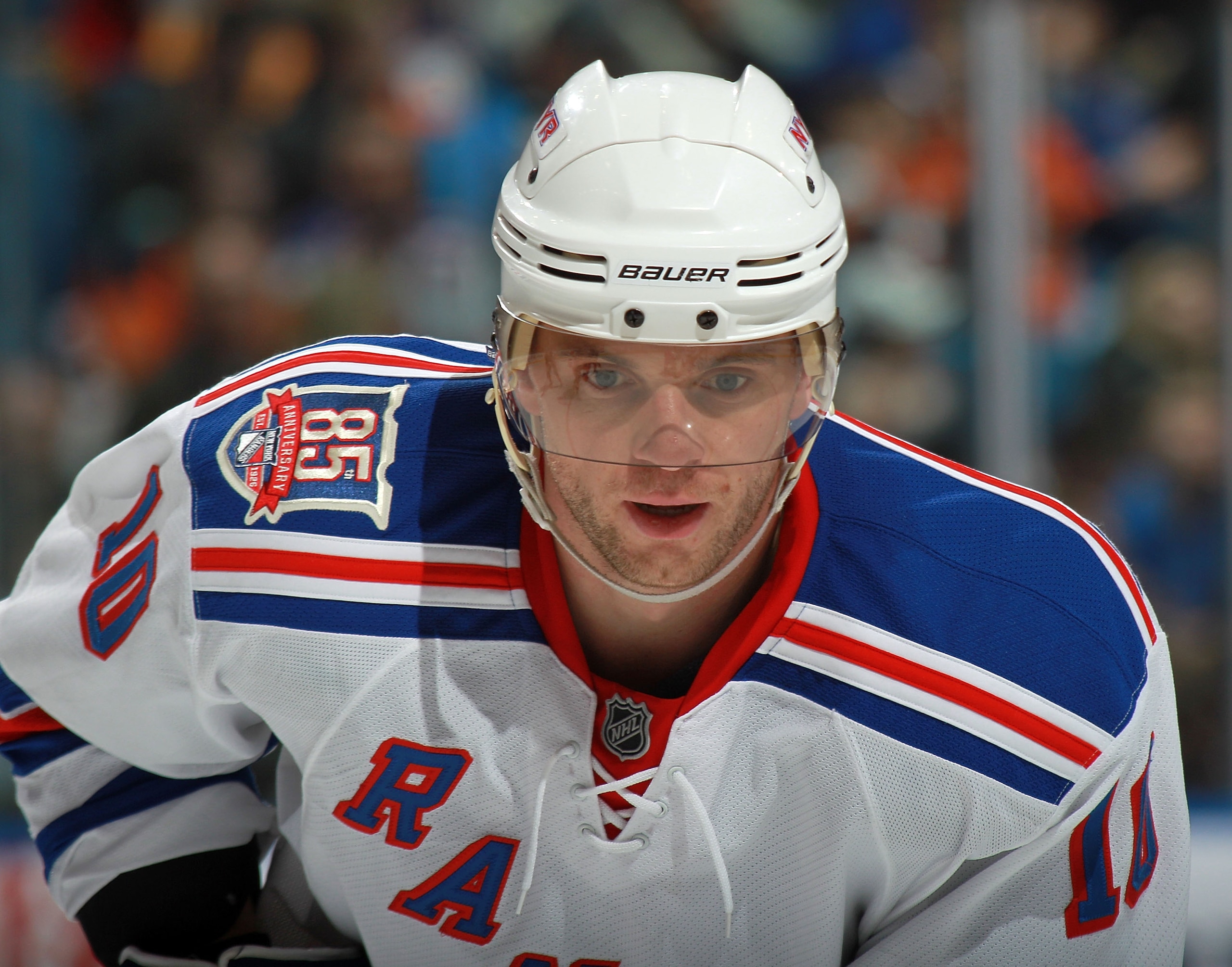 UNIONDALE, NY - MARCH 31:  Marian Gaborik #10 of the New York Rangers skates against the New York Islanders at the Nassau Coliseum on March 31, 2011 in Uniondale, New York.  (Photo by Bruce Bennett/Getty Images)