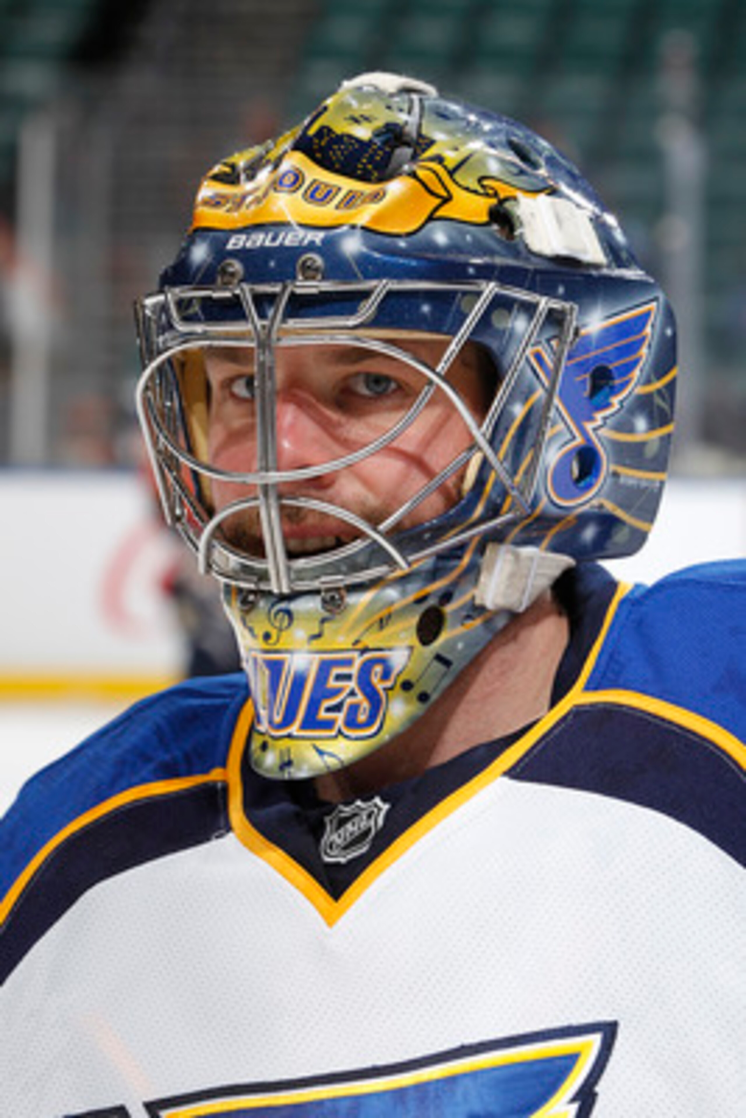 SUNRISE, FL - FEBRUARY 8: Goaltender Ty Conklin #29 of the St. Louis Blues warms up prior to the NHL game against the Florida Panthers on February 8, 2011 at the BankAtlantic Center in Sunrise, Florida. The Blues defeated the Panthers 2-1. (Photo by Joel