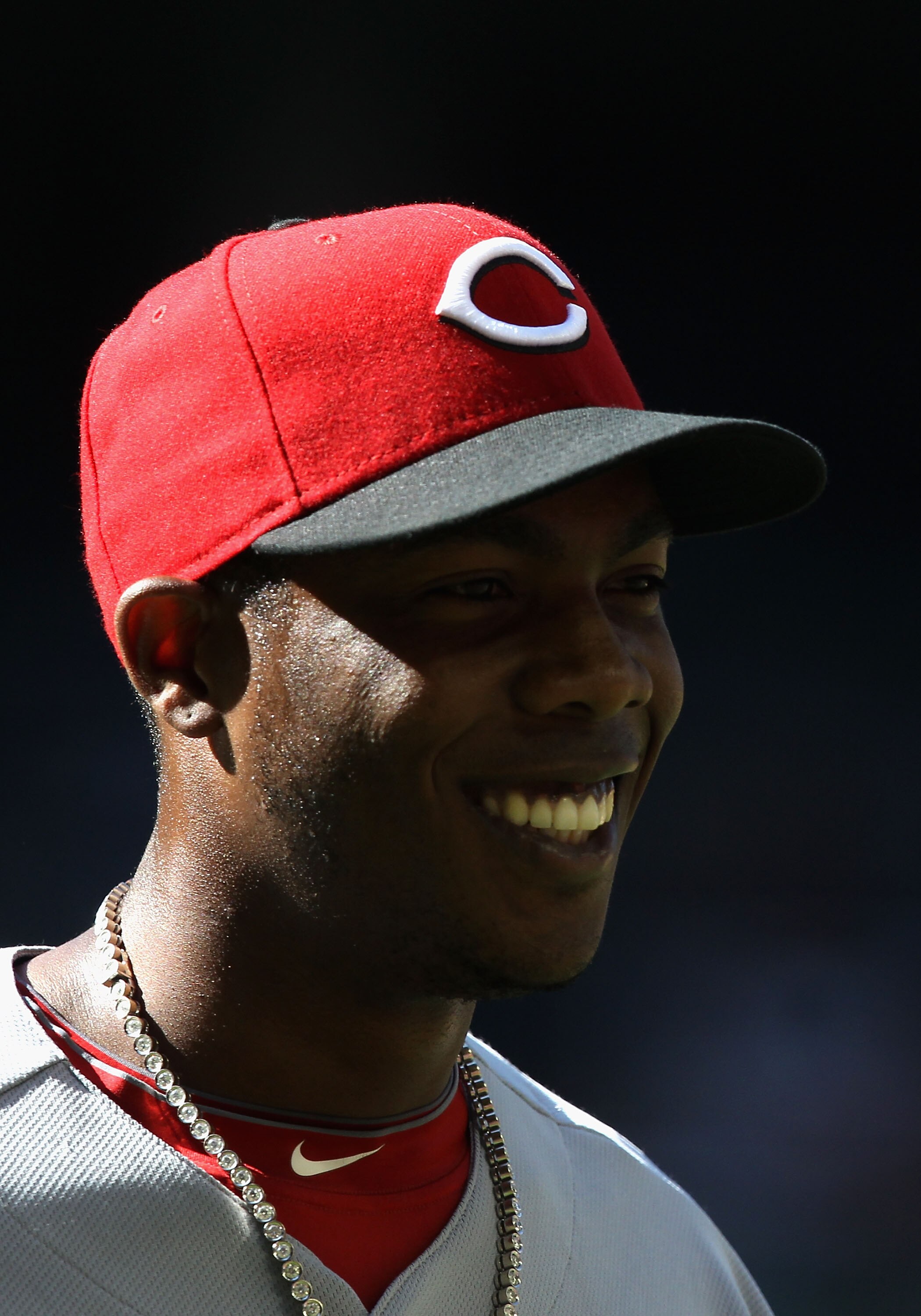 PHOENIX, AZ - APRIL 10:  Relief pitcher Aroldis Chapman #54 of the Cincinnati Reds during the Major League Baseball game against the Arizona Diamondbacks at Chase Field on April 10, 2011 in Phoenix, Arizona. The Diamondbacks defeated the Reds 10-8.  (Phot
