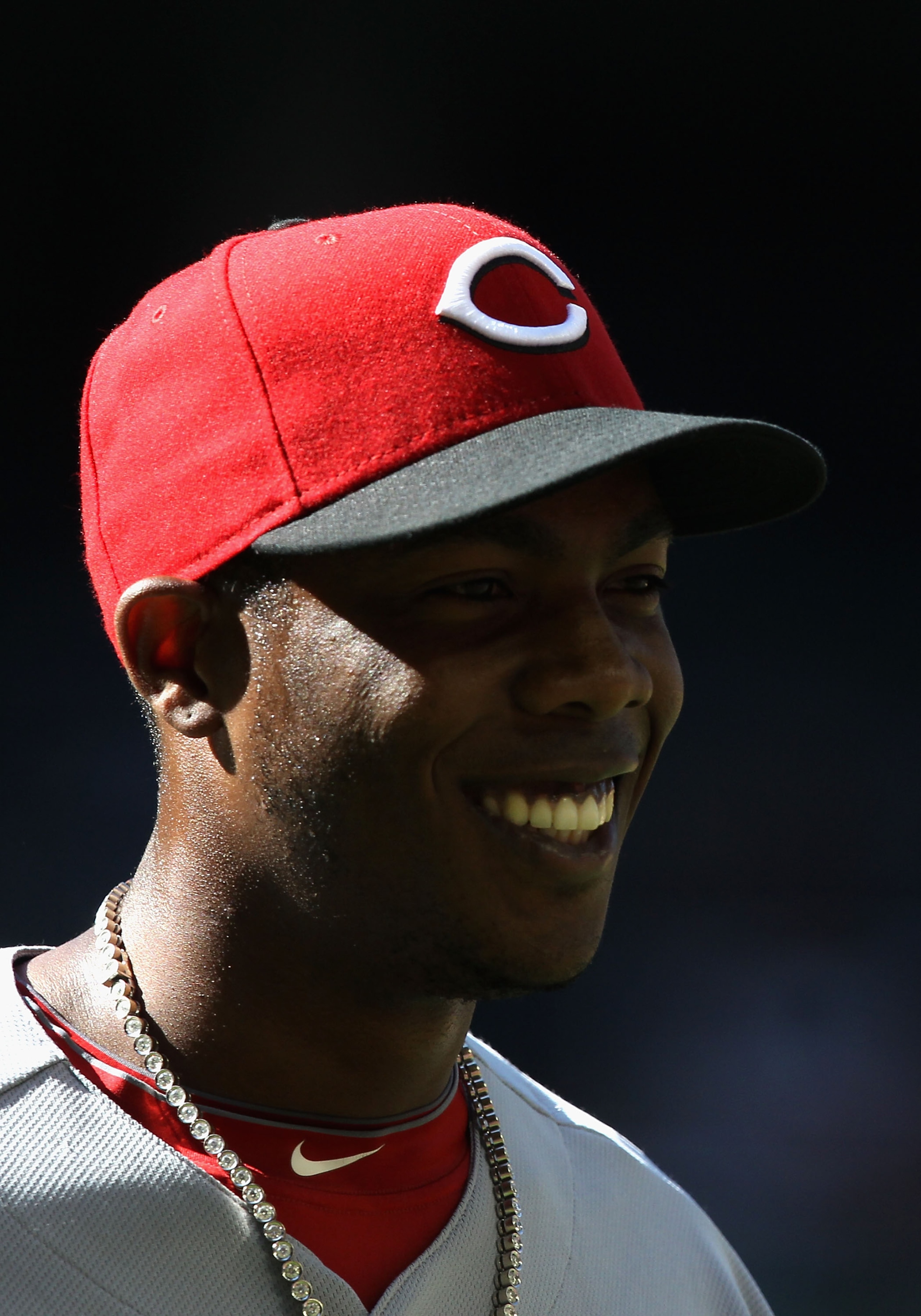 PHOENIX, AZ - APRIL 10:  Relief pitcher Aroldis Chapman #54 of the Cincinnati Reds during the Major League Baseball game against the Arizona Diamondbacks at Chase Field on April 10, 2011 in Phoenix, Arizona. The Diamondbacks defeated the Reds 10-8.  (Phot