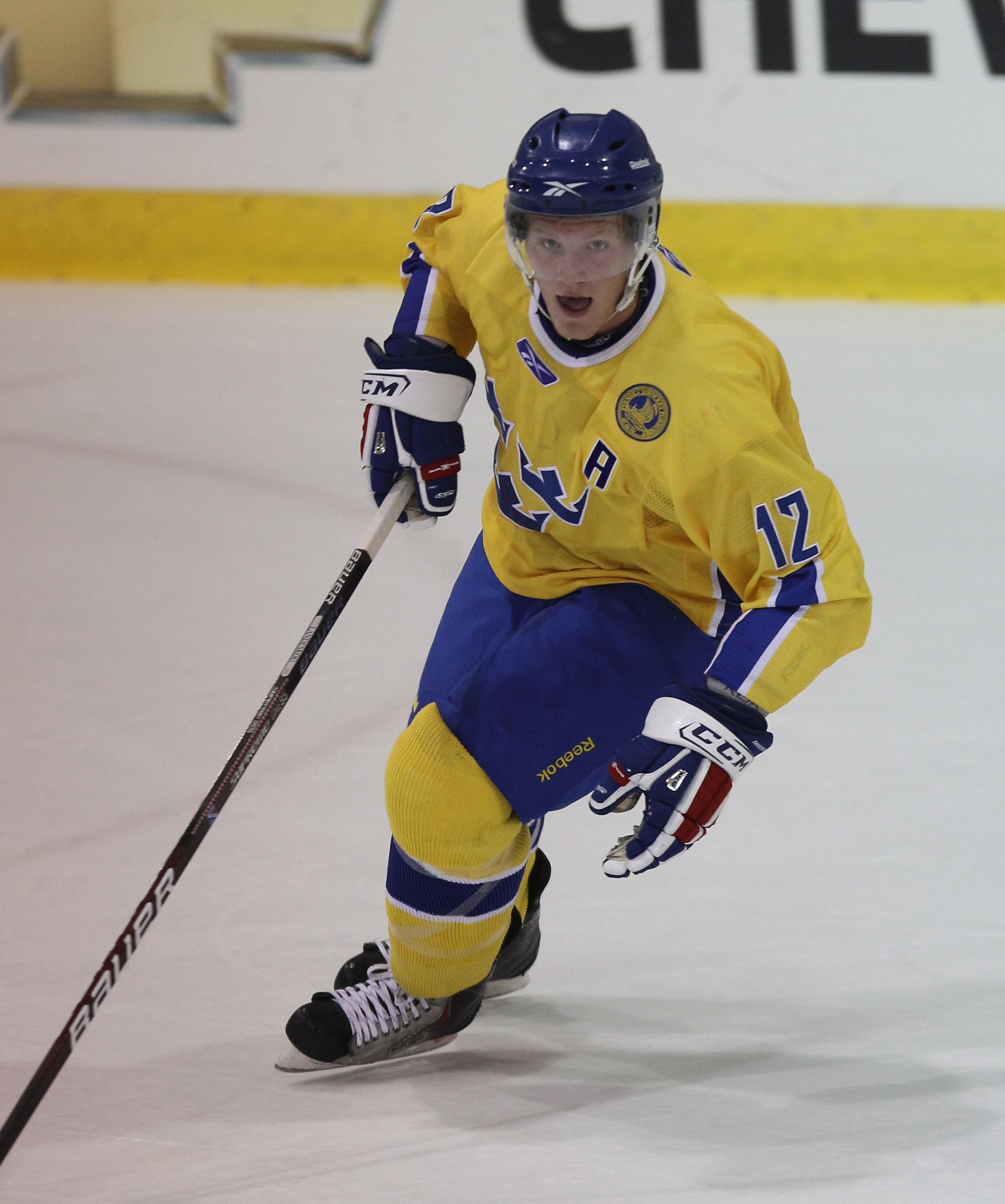 LAKE PLACID, NY - AUGUST 05: Gabriel Landeskog #12 of Team Sweden skates against Team Finland at the USA Hockey National Evaluation Camp on August 5, 2010 in Lake Placid, New York. (Photo by Bruce Bennett/Getty Images) LAKE PLACID, NY - AUGUST 05: Gabriel Landeskog #12 of Team Sweden skates against Team Finland at the USA Hockey National Evaluation Camp on August 5, 2010 in Lake Placid, New York. (Photo by Bruce Bennett/Getty Images)