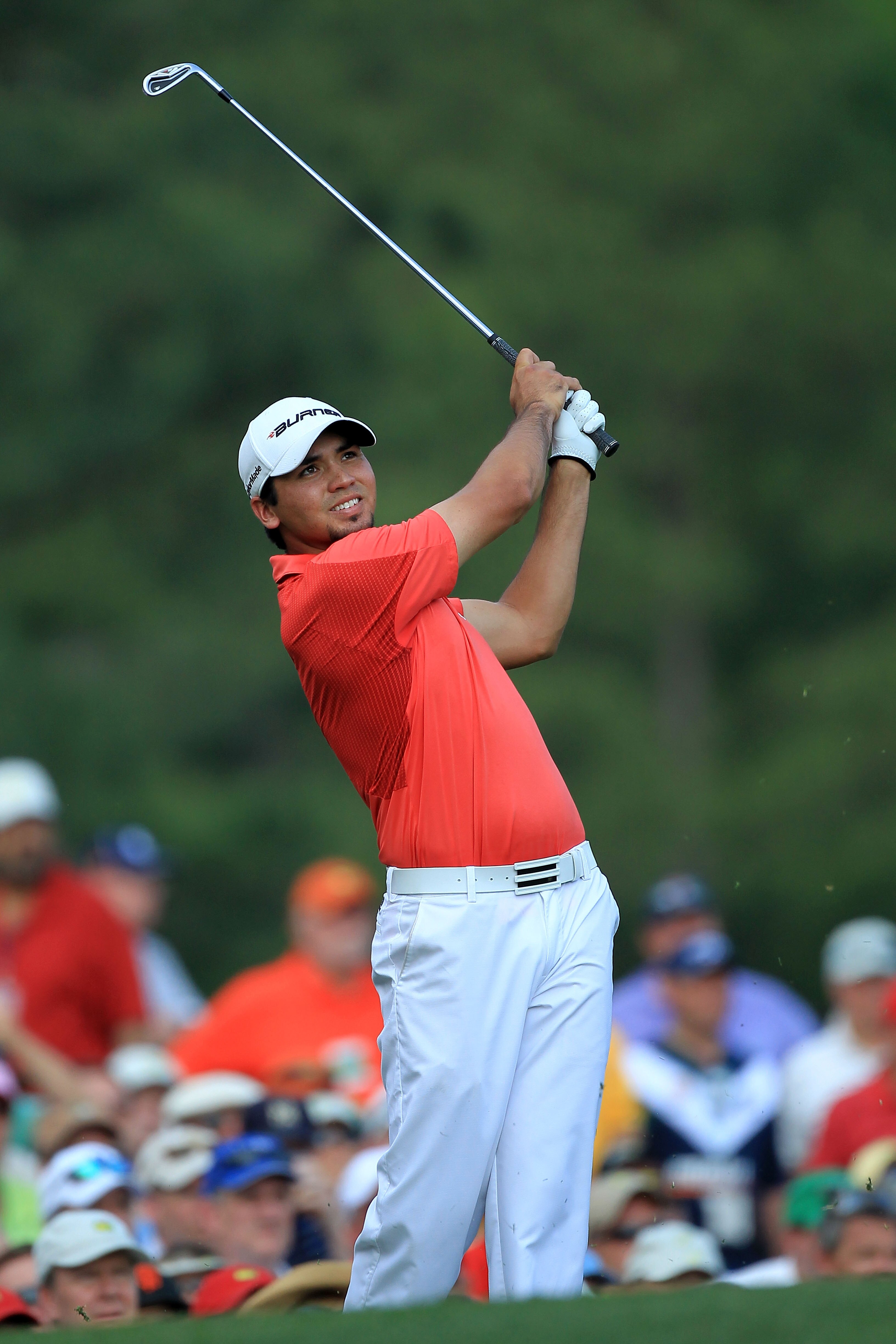 AUGUSTA, GA - APRIL 10:  Jason Day of Australia hits a shot during the final round of the 2011 Masters Tournament on April 10, 2011 in Augusta, Georgia.  (Photo by David Cannon/Getty Images)