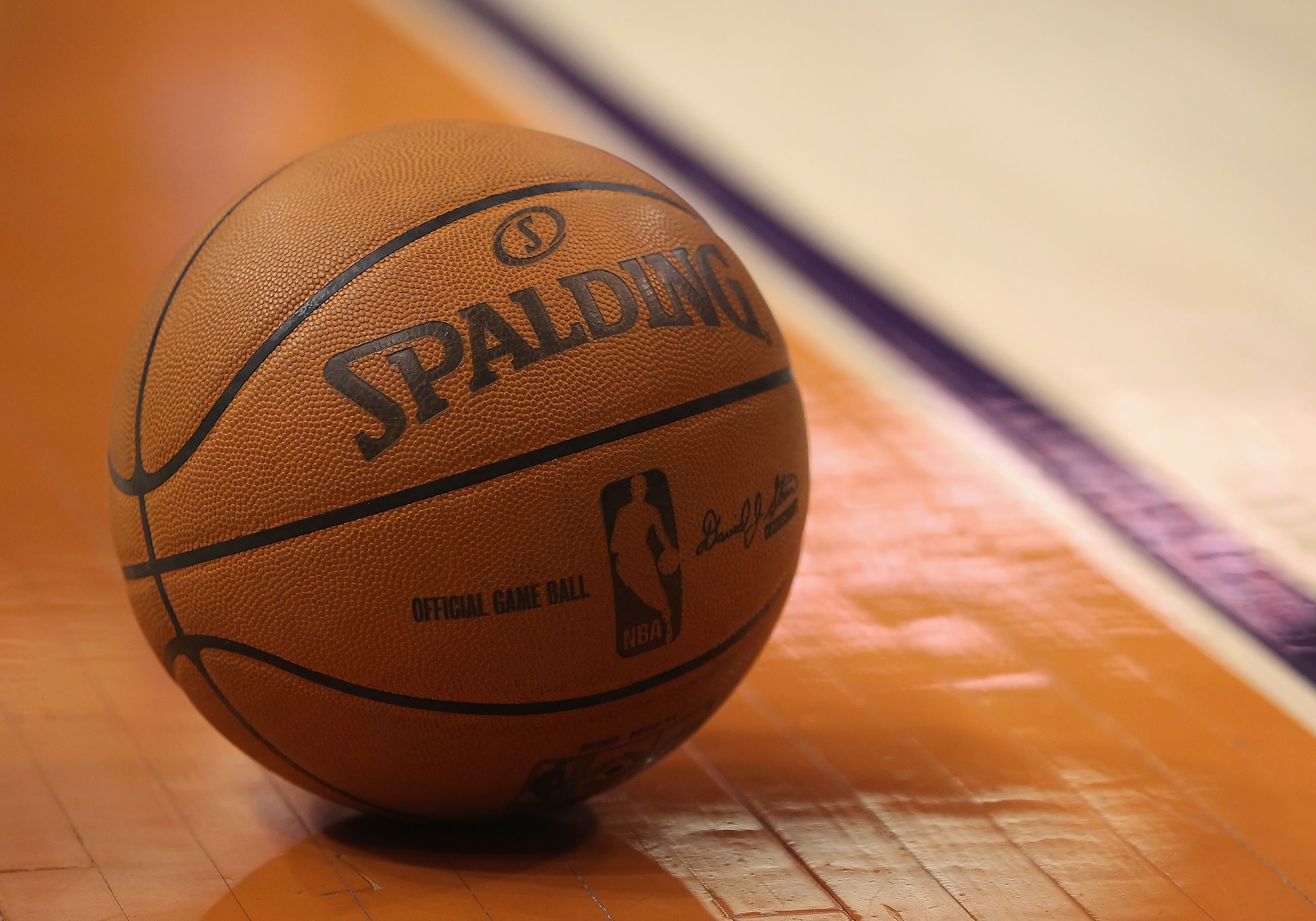 PHOENIX, AZ - MARCH 30:  Detail of a NBA basketball during the NBA game between the Oklahoma City Thunder and the Phoenix Suns at US Airways Center on March 30, 2011 in Phoenix, Arizona.  The Thunder defeated the Suns 116-98. NOTE TO USER: User expressly 