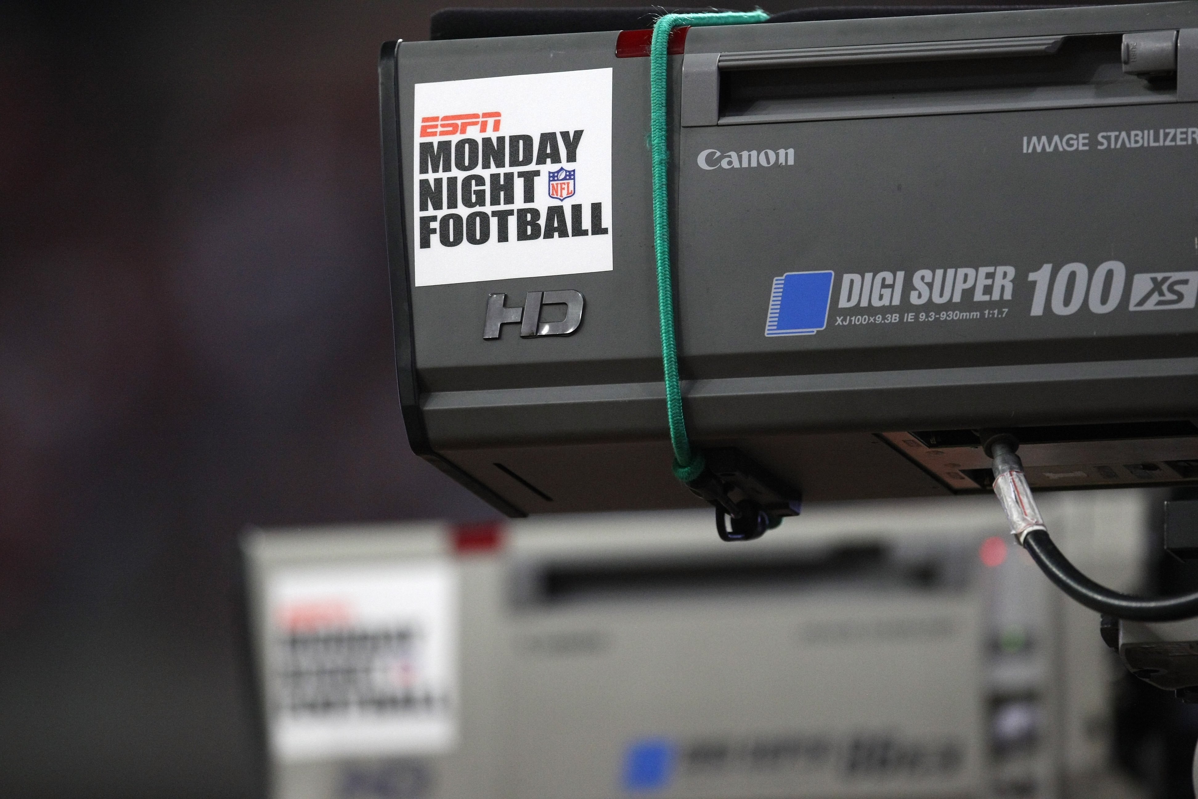 HOUSTON - NOVEMBER 23:  ESPN Monday Night Football cameras point during the game between the Tennessee Titans and  the Houston Texans on November 23, 2009  at Reliant Stadium in Houston, Texas.  The Titans won 20-17.  (Photo by Stephen Dunn/Getty Images)