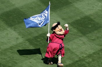SAN DIEGO - OCTOBER 03:  The San Diego Padres mascot, The Friar, performs on the field before the start of the National League Division Series Game 1 against the St. Louis Cardinals on October 3, 2006 in San Diego, California.  (Photo by Christian Peterse