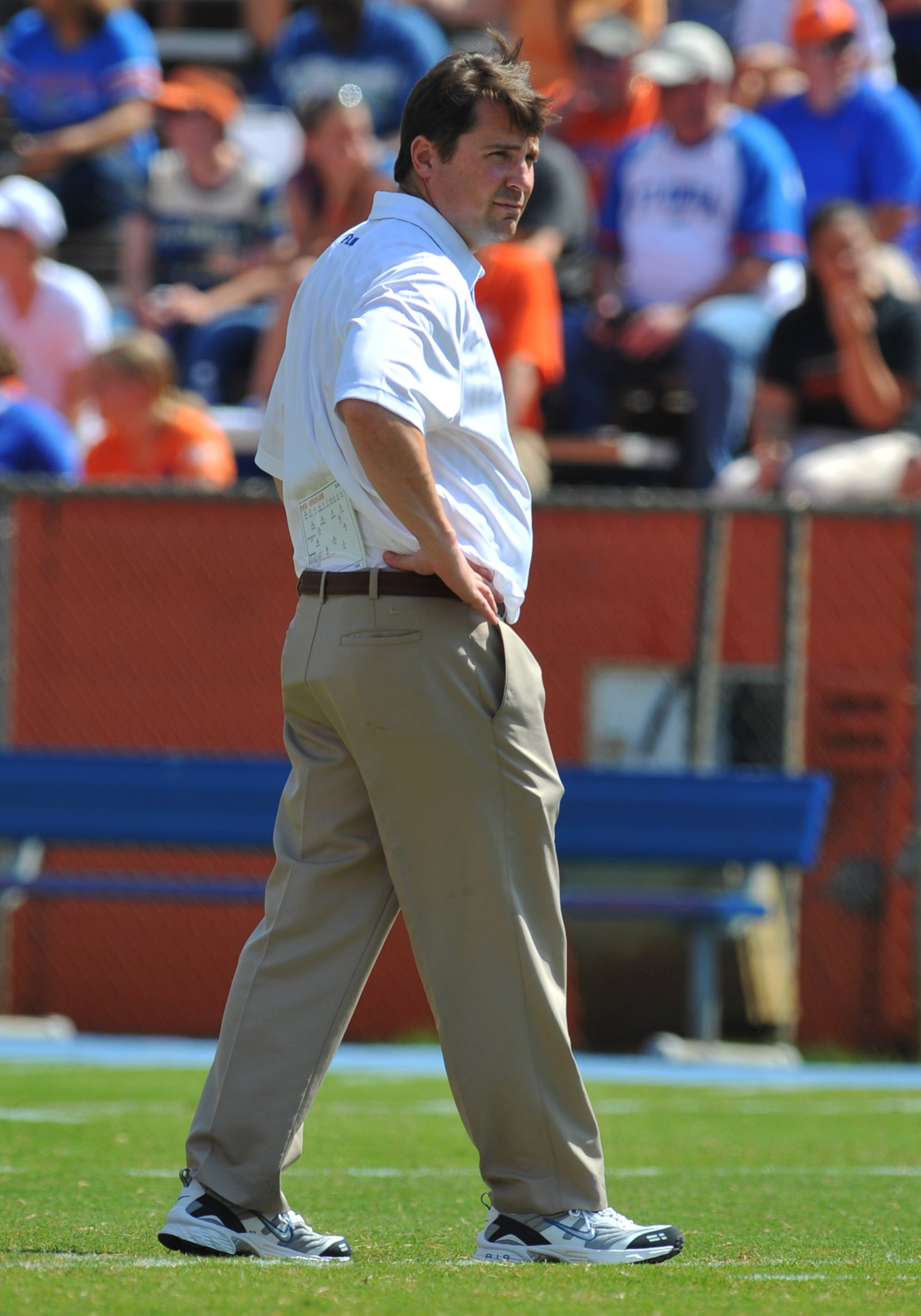 GAINESVILLE, FL - APRIL 9: Coach Will Muschamp of the Florida Gators directs play during the Orange and Blue spring football game April 9, 2011 at Ben Hill Griffin Stadium in Gainesville, Florida. (Photo by Al Messerschmidt/Getty Images) GAINESVILLE, FL - APRIL 9: Coach Will Muschamp of the Florida Gators directs play during the Orange and Blue spring football game April 9, 2011 at Ben Hill Griffin Stadium in Gainesville, Florida. (Photo by Al Messerschmidt/Getty Images)
