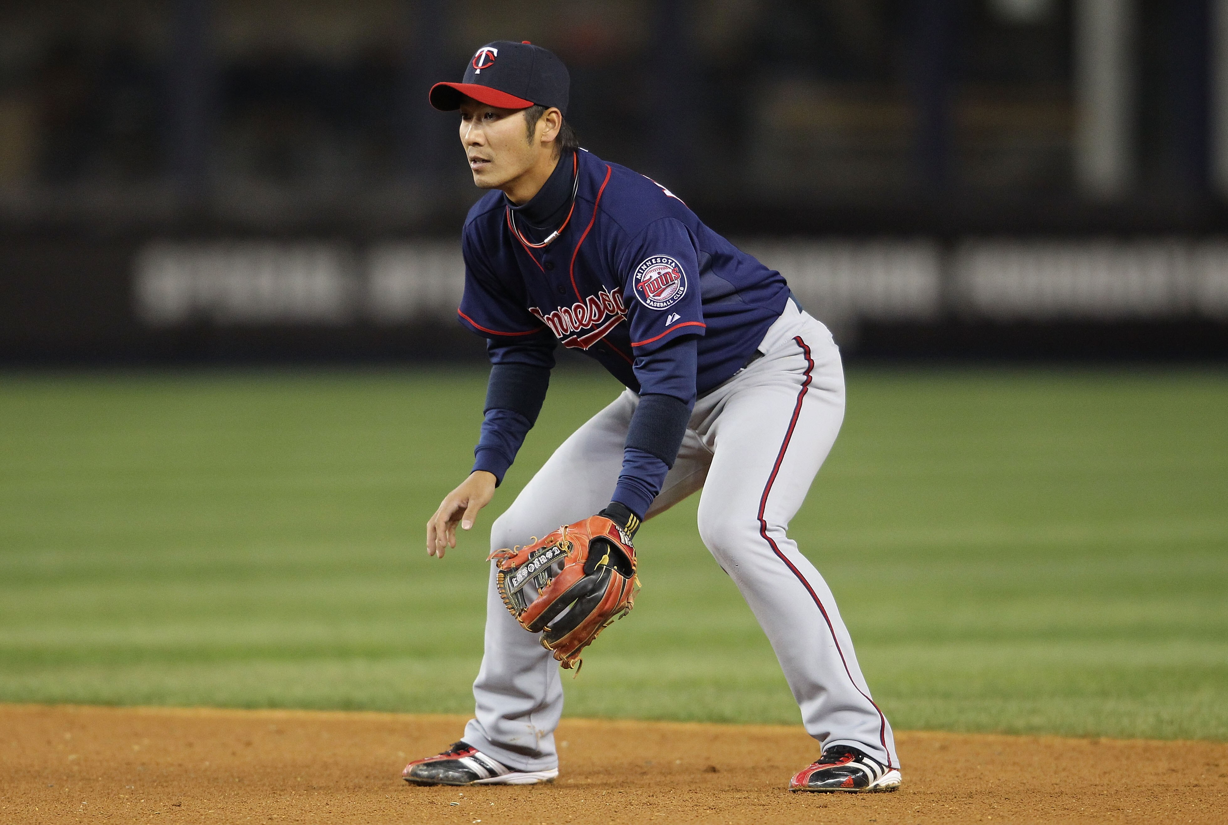NEW YORK, NY - APRIL 05:  Tsuyoshi Nishioka #1 of the Minnesota Twins against the New York Yankees at Yankee Stadium on April 5, 2011 in the Bronx borough of New York City.  (Photo by Nick Laham/Getty Images)