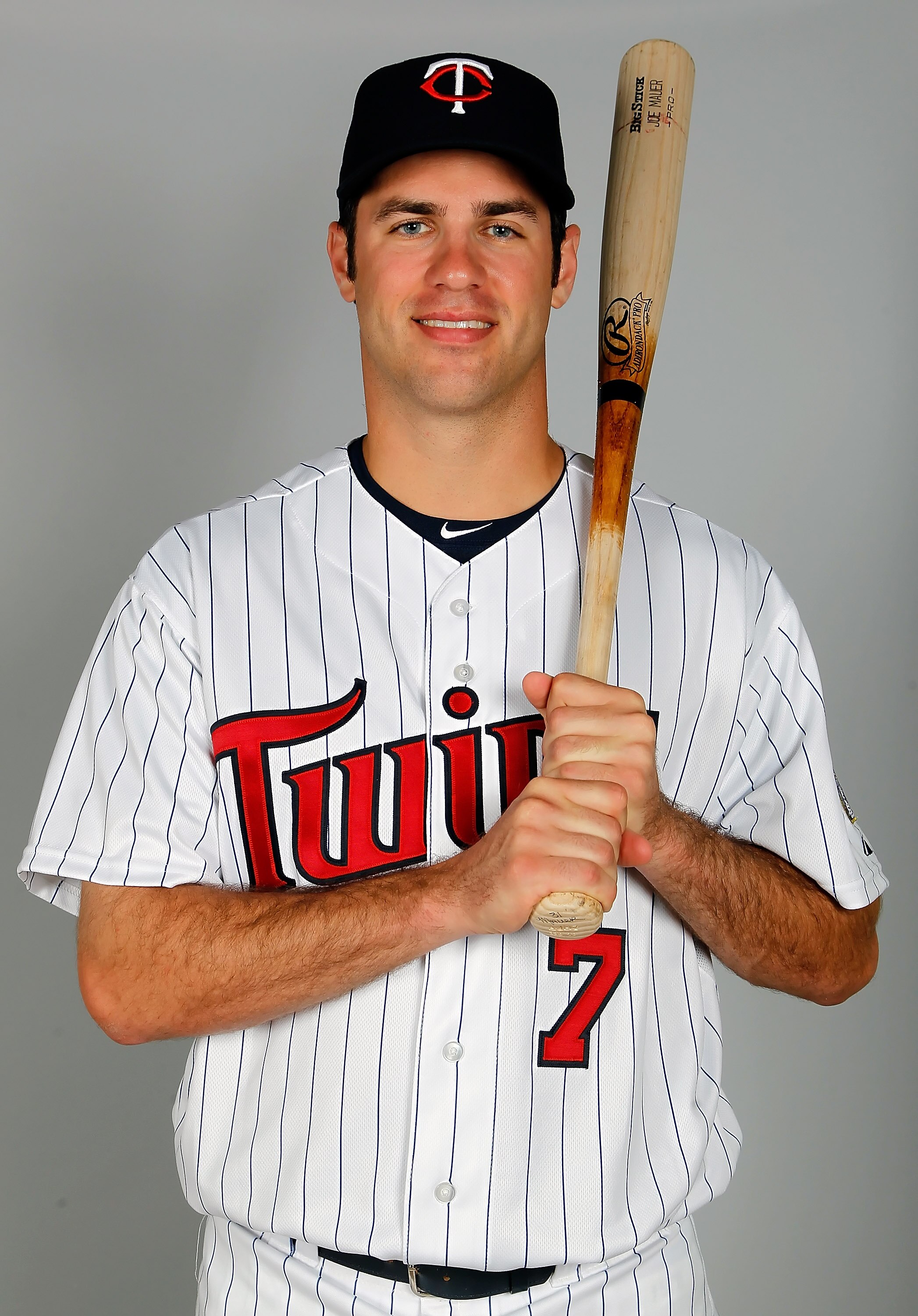FORT MYERS, FL - FEBRUARY 25:  Catcher Joe Mauer #7 of the Minnesota Twins poses for a photo during photo day at Hammond Stadium on February 25, 2011 in Fort Myers, Florida.  (Photo by J. Meric/Getty Images)