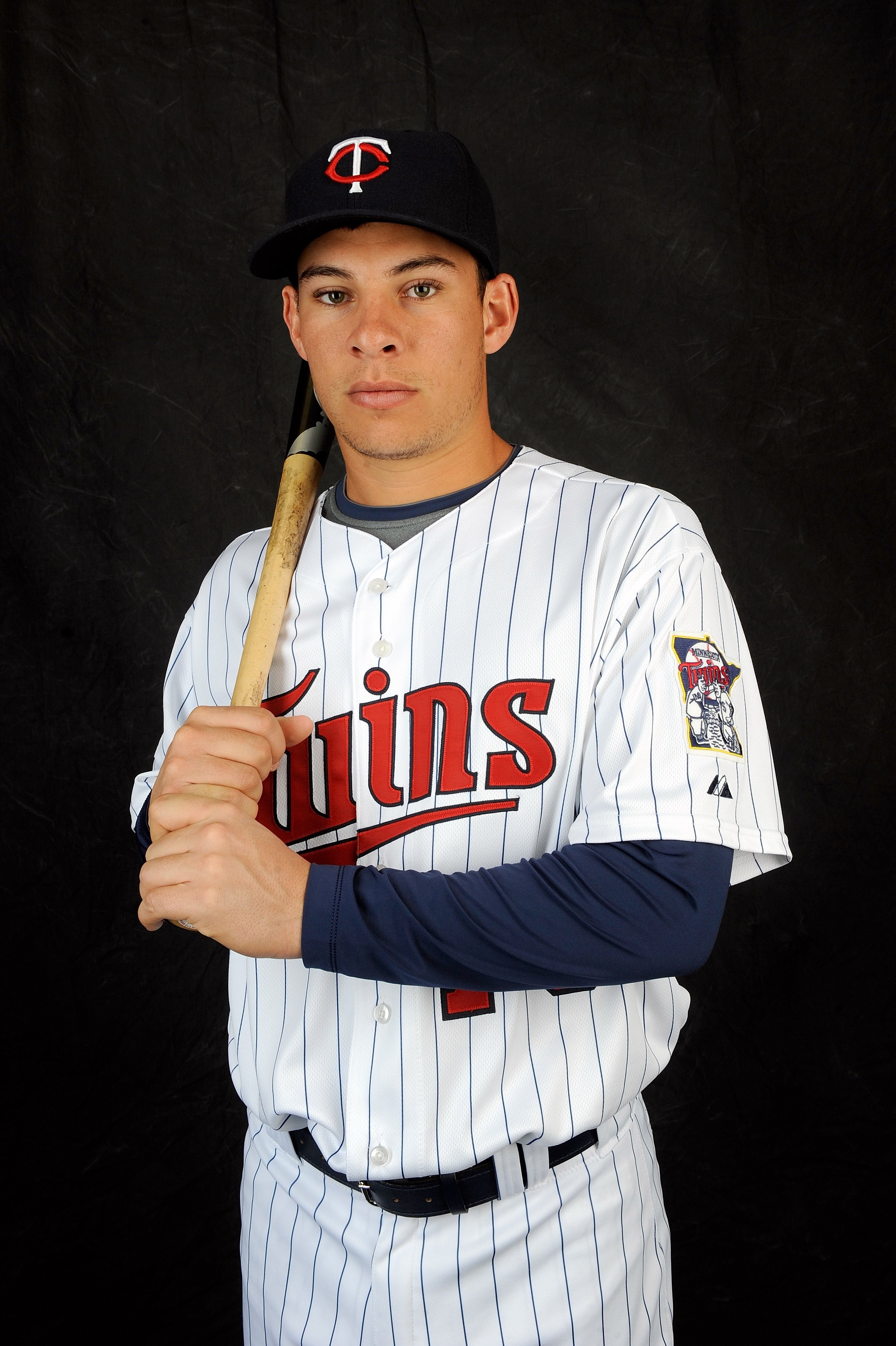 FORT MYERS, FL - FEBRUARY 23: Danny Valencia #79 of the Minnesota Twins poses during photo day at the Twins spring training complex on February 23, 2008 in Fort Myers, Florida. (Photo by Rob Tringali/Getty Images)