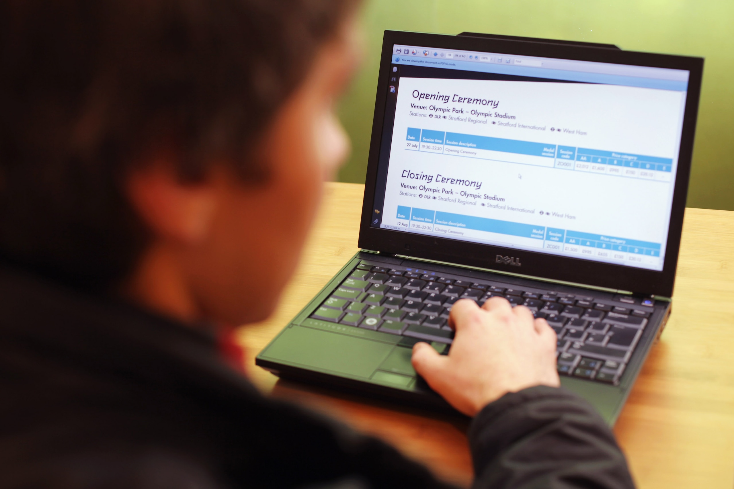 LONDON, ENGLAND - FEBRUARY 15: In this photo illustration a laptop computer displays a page from the London Olympics 2012 Scedule on February 15, 2011 in London, England. A full schedule of events for the London 2012 Olympic Games was released today, wit LONDON, ENGLAND - FEBRUARY 15: In this photo illustration a laptop computer displays a page from the London Olympics 2012 Scedule on February 15, 2011 in London, England. A full schedule of events for the London 2012 Olympic Games was released today, wit