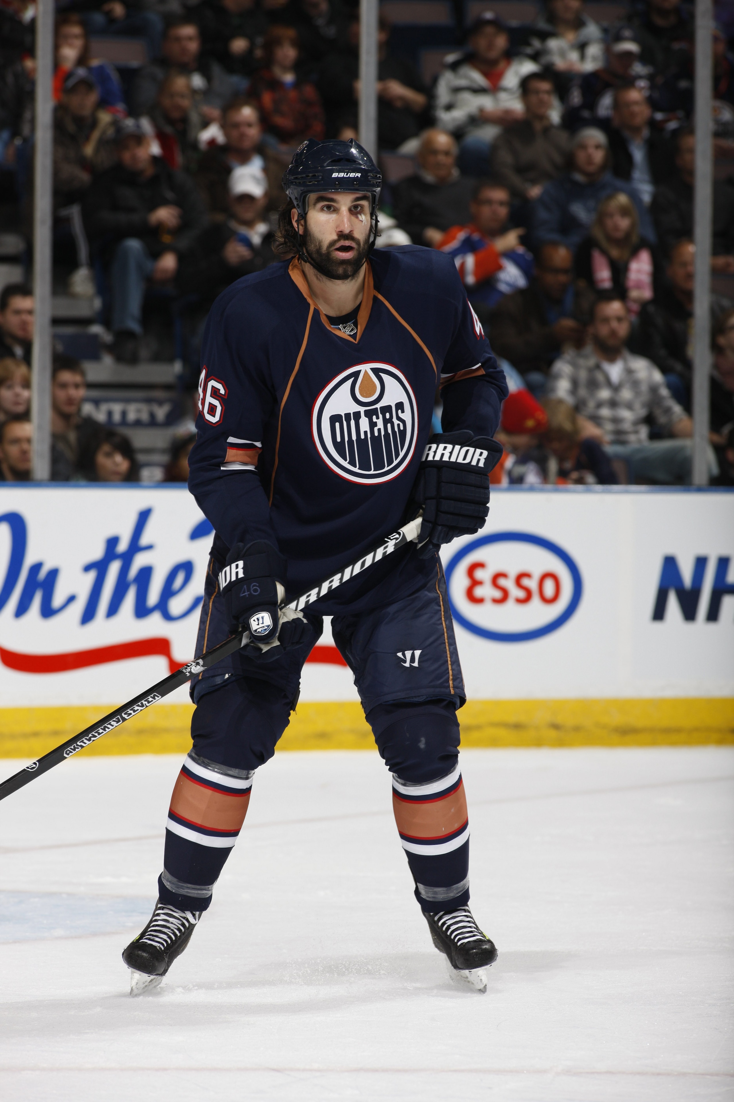 EDMONTON, CANADA - DECEMBER 16: Zack Stortini #46 of the Edmonton Oilers skates against the Columbus Blue Jackets on December 16, 2010 at Rexall Place in Edmonton, Alberta, Canada. (Photo by Dale MacMillan/Getty Images) EDMONTON, CANADA - DECEMBER 16: Zack Stortini #46 of the Edmonton Oilers skates against the Columbus Blue Jackets on December 16, 2010 at Rexall Place in Edmonton, Alberta, Canada. (Photo by Dale MacMillan/Getty Images)