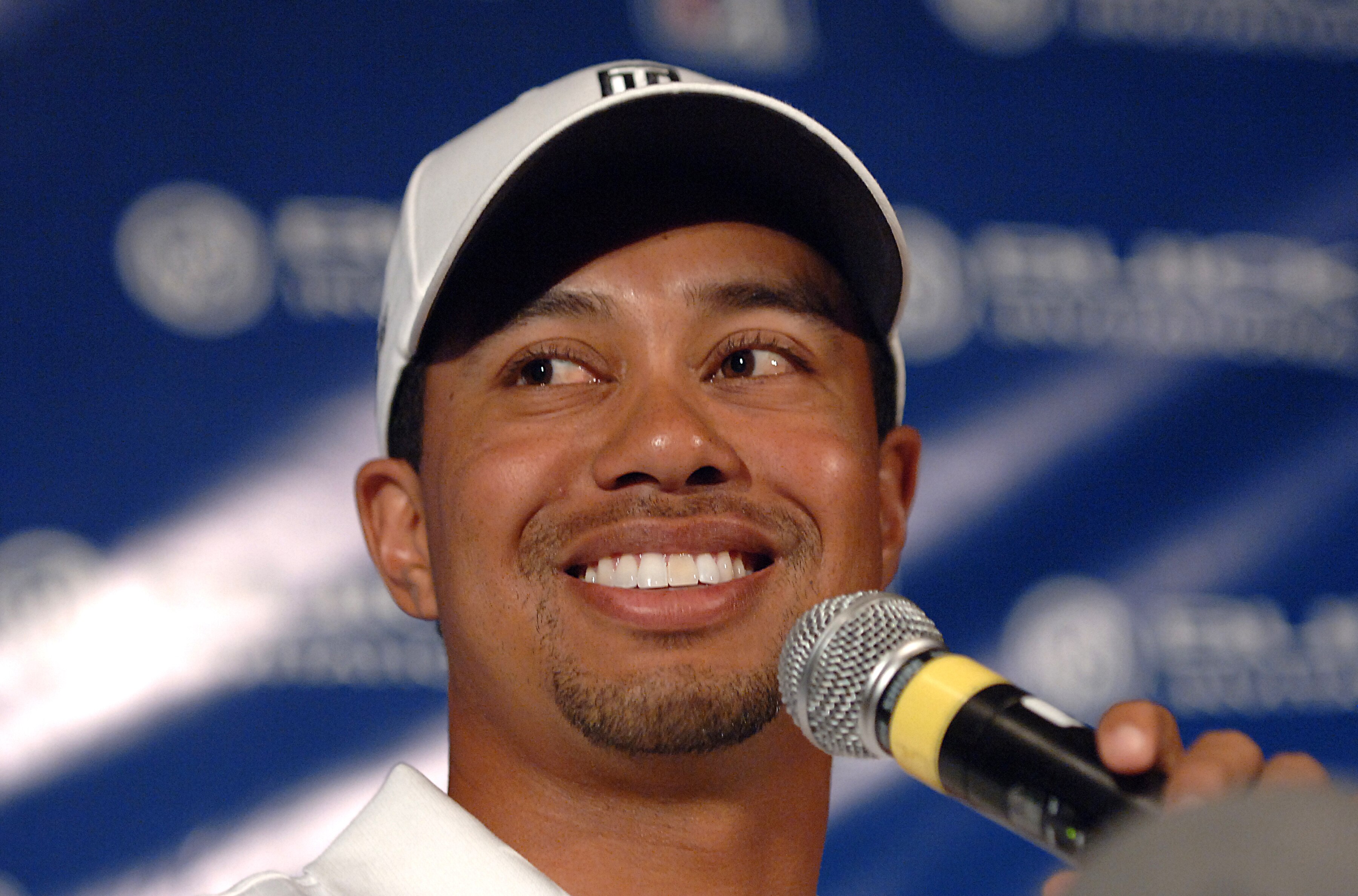 UNITED STATES - JANUARY 25:  Tiger Woods speaks with the media after playing in the PGA TOUR's 2006 Buick Invitational Pro-Am at Torrey Pines South in La Jolla, California January 25, 2006  (Photo by Steve Grayson/Getty Images)