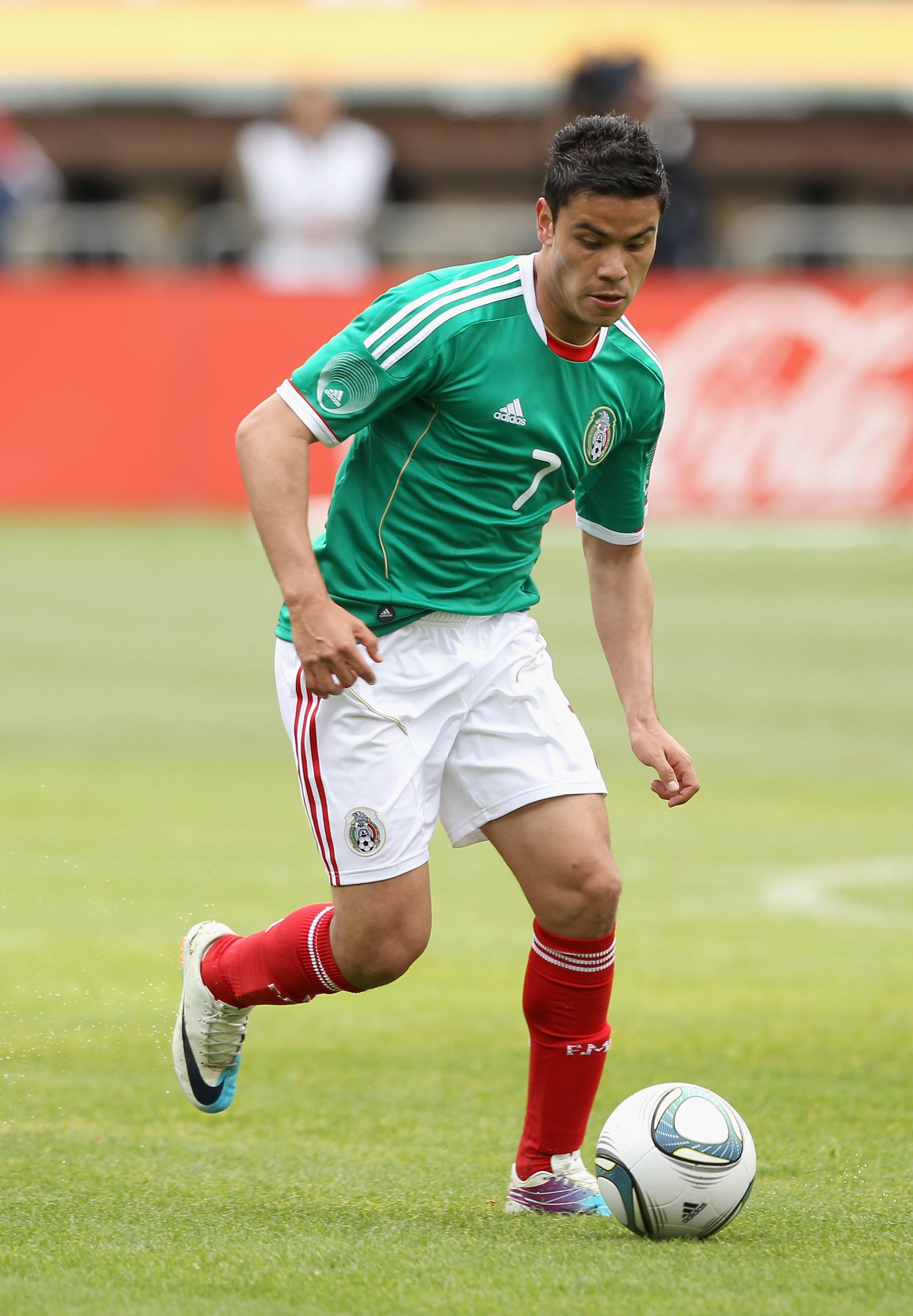 OAKLAND, CA - MARCH 26:  Pablo Barrera of Mexico in action against Paraguay during their international friendly match at Oakland-Alameda County Coliseum on March 26, 2011 in Oakland, California.  (Photo by Ezra Shaw/Getty Images)