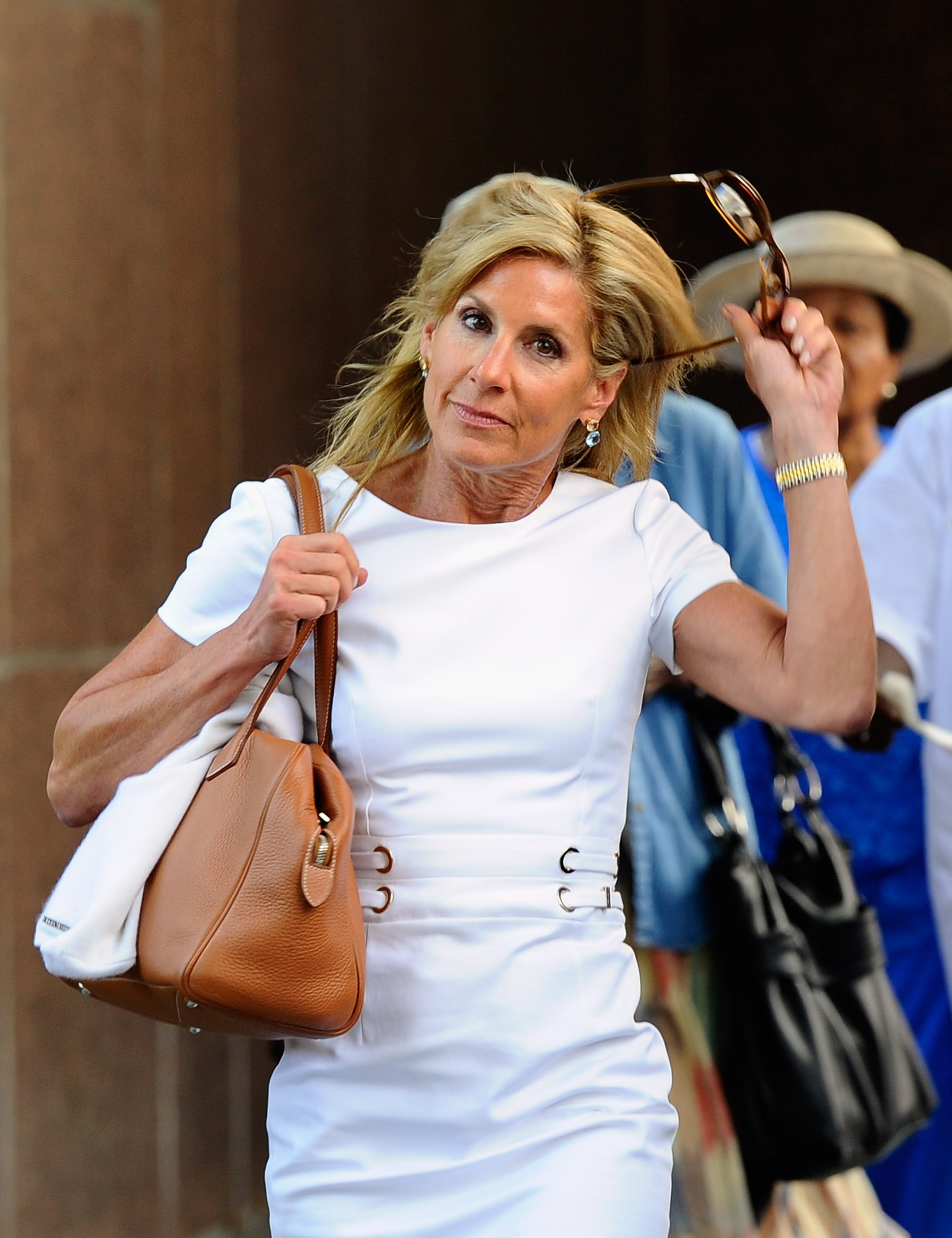 LOS ANGELES, CA - AUGUST 30:  Jamie McCourt leaves the Los Angeles County Superior Court for a lunch break after the start of her non-jury divorce trial on August 30, 2010 in Los Angeles, California. The trial is to decide whether Frank McCourt is the sol