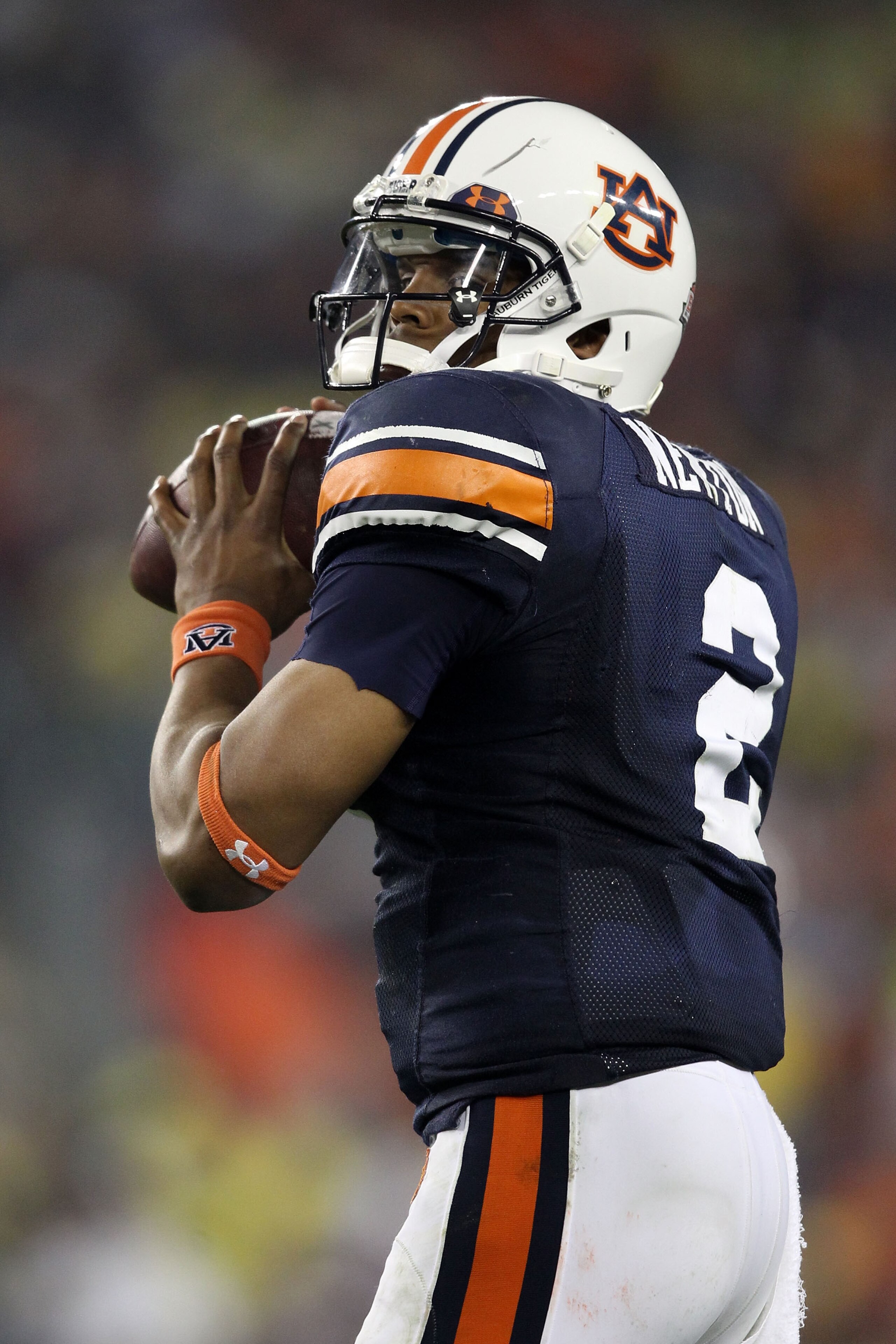GLENDALE, AZ - JANUARY 10: Cameron Newton #2 of the Auburn Tigers scrambles against the Oregon Ducks during the Tostitos BCS National Championship Game at University of Phoenix Stadium on January 10, 2011 in Glendale, Arizona. (Photo by Christian Peters GLENDALE, AZ - JANUARY 10: Cameron Newton #2 of the Auburn Tigers scrambles against the Oregon Ducks during the Tostitos BCS National Championship Game at University of Phoenix Stadium on January 10, 2011 in Glendale, Arizona. (Photo by Christian Peters