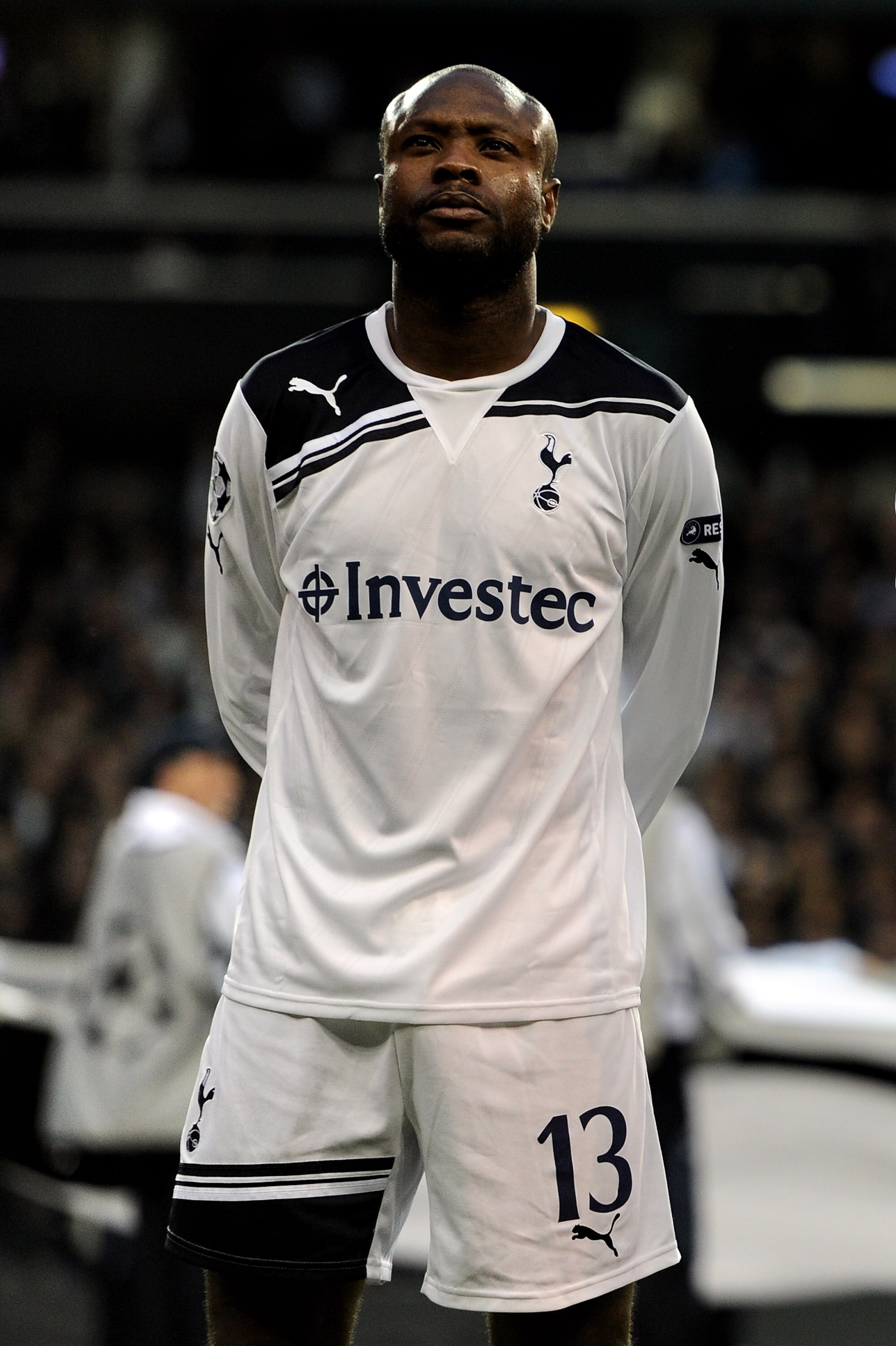 LONDON, ENGLAND - APRIL 13: William Gallas of Spurs lines up prior to the UEFA Champions League quarter final second leg match between Tottenham Hotspur and Real Madrid at White Hart Lane on April 13, 2011 in London, England.  (Photo by Jasper Juinen/Gett