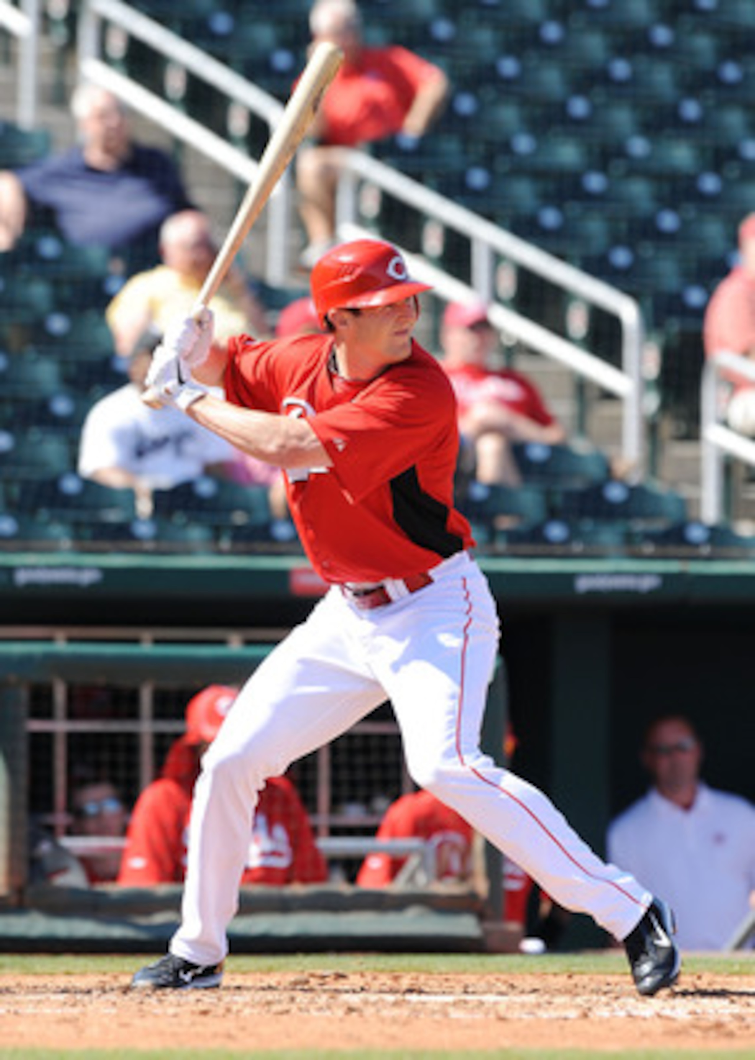 GOODYEAR, AZ - MARCH 02: Drew Stubbs #6 of the Cincinnati Reds gets ready in the batters box against the Chicago White Sox during a spring training game at Goodyear Ballpark on March 2, 2011 in Goodyear, Arizona. (Photo by Norm Hall/Getty Images) GOODYEAR, AZ - MARCH 02: Drew Stubbs #6 of the Cincinnati Reds gets ready in the batters box against the Chicago White Sox during a spring training game at Goodyear Ballpark on March 2, 2011 in Goodyear, Arizona. (Photo by Norm Hall/Getty Images)