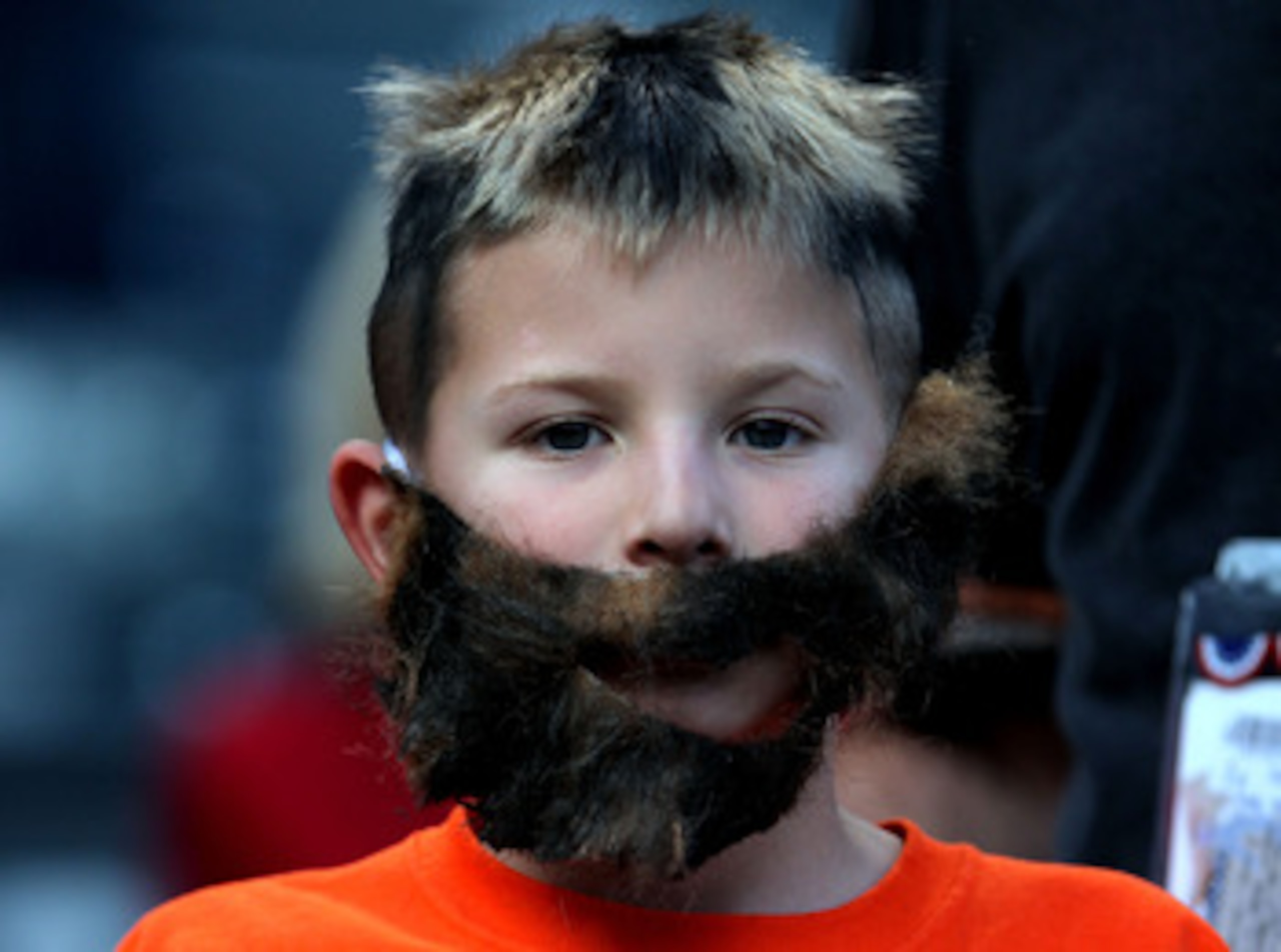 ARLINGTON, TX - NOVEMBER 01:  A young fan wears a fake beard in support of Brian Wilson #38 of the San Francisco Giants against the Texas Rangers in Game Five of the 2010 MLB World Series at Rangers Ballpark in Arlington on November 1, 2010 in Arlington,