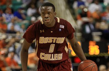 GREENSBORO, NC - MARCH 11:  Reggie Jackson #0 of the Boston College Eagles moves the ball against the Clemson Tigers during the second half in the quarterfinals of the 2011 ACC men's basketball tournament at the Greensboro Coliseum on March 11, 2011 in Gr